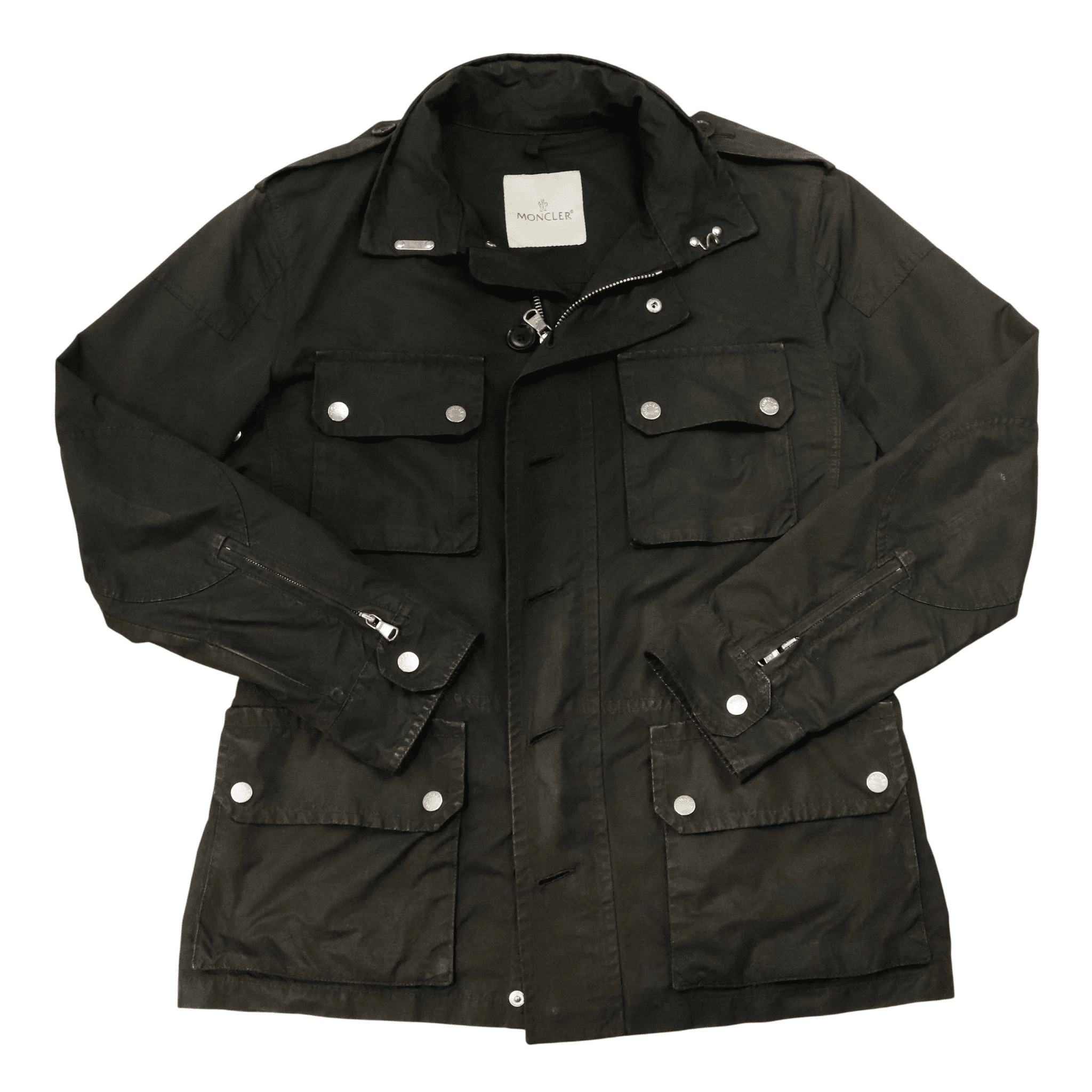 Vintage Moncler Black Jacket motorcycle riding Size 1 Moncler 