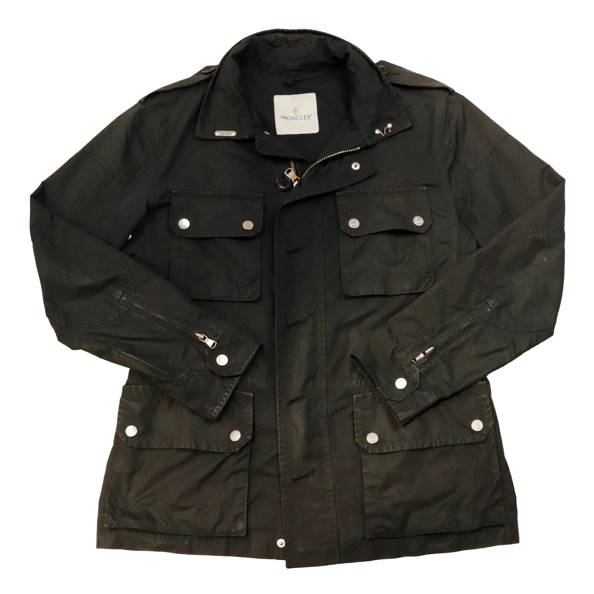 Vintage Moncler Black Jacket motorcycle riding Size 1 Moncler 