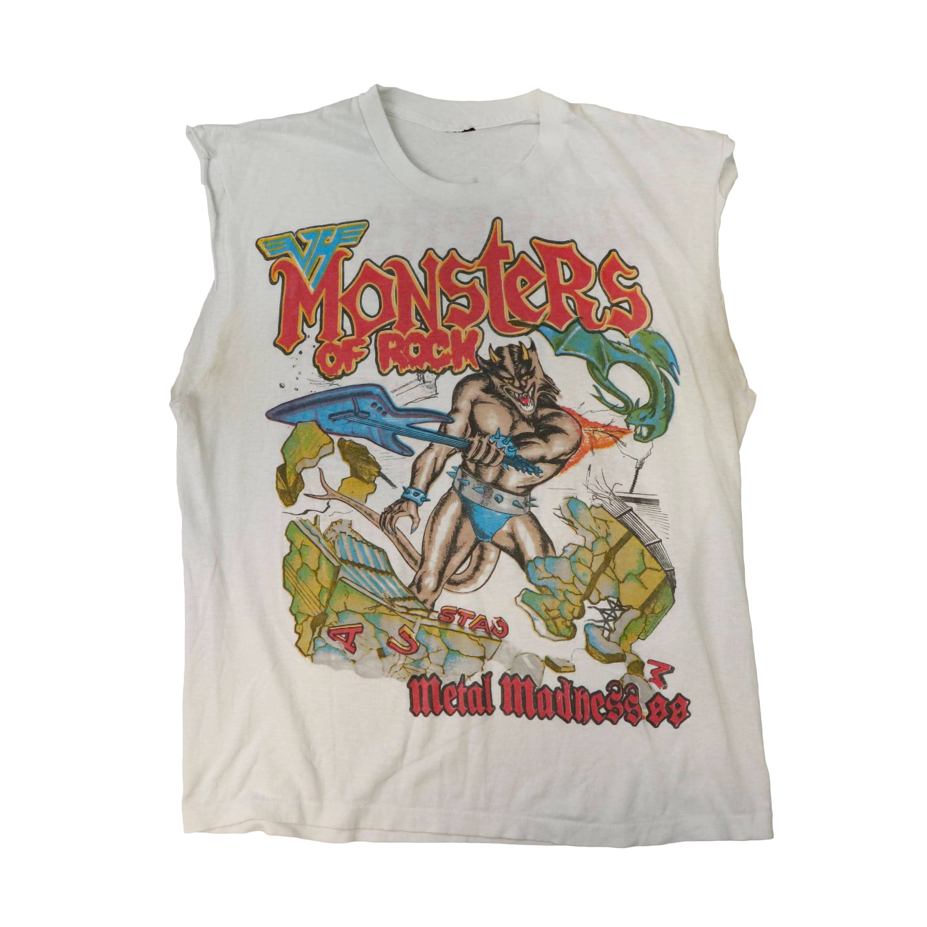 Vintage Monsters of Rock Graphic Tank Top Size L Van Halen Metallica and more FAIF.CA 