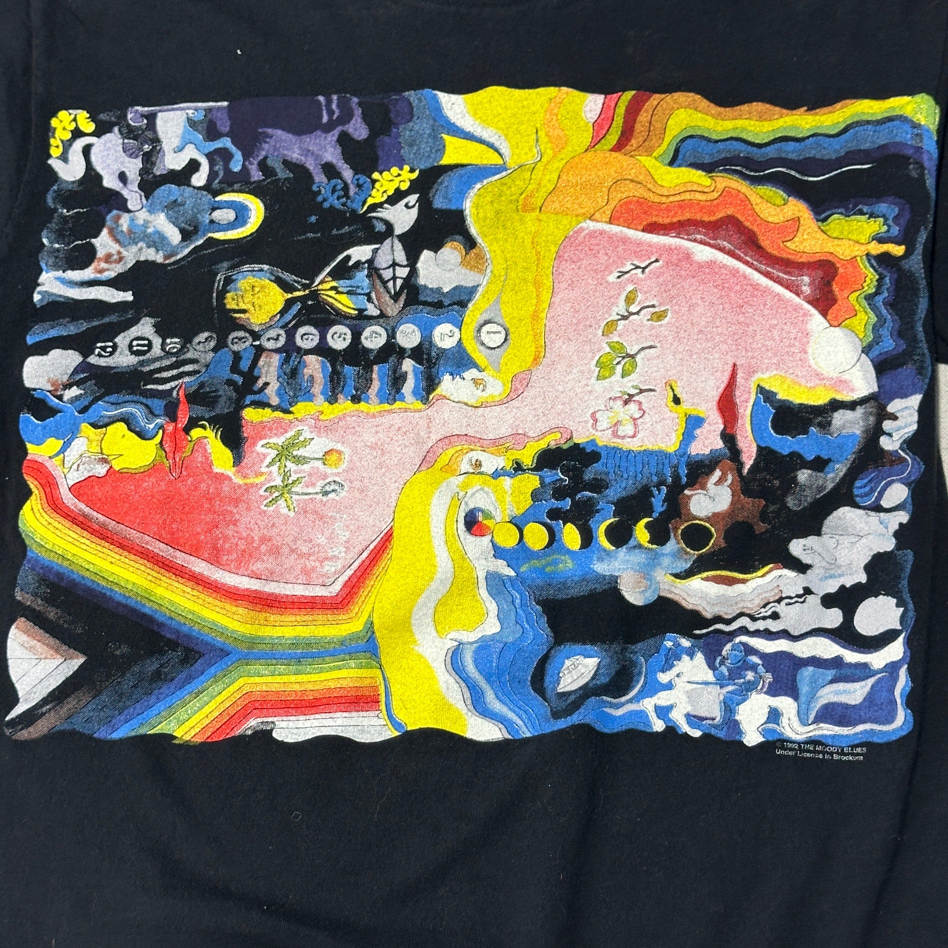 Vintage Moody Blues Psychedelic Tour Graphic T-Shirt Size M FAIF.CA 