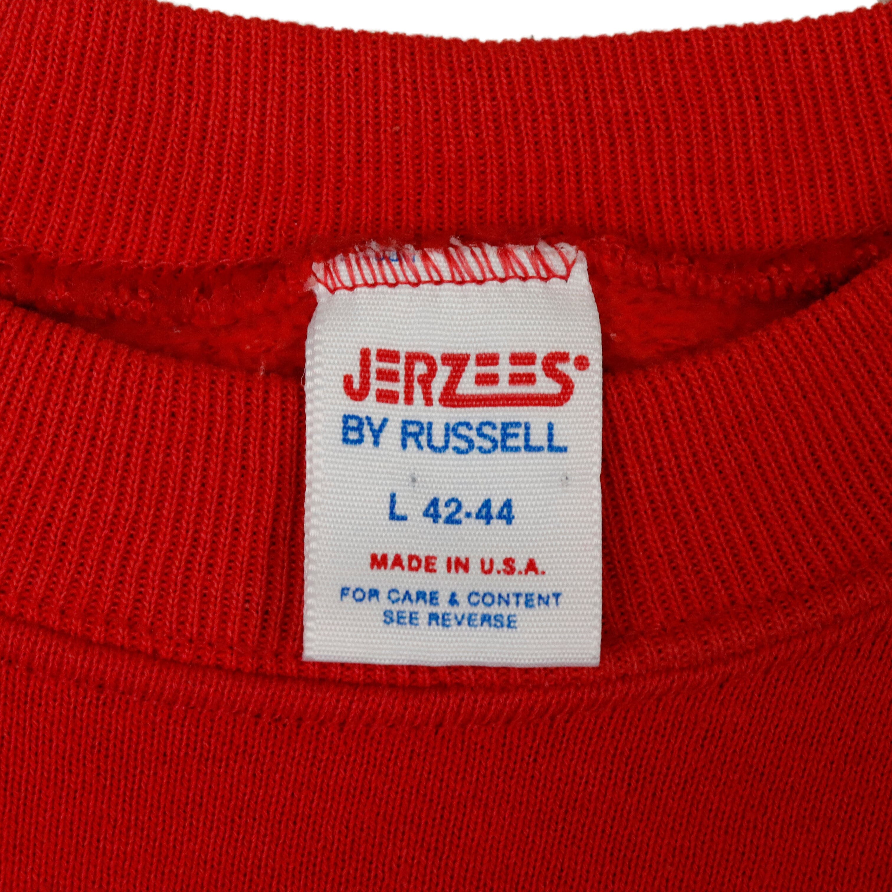 Vintage Moohio Cow Red Crewneck Size L Jerzees 