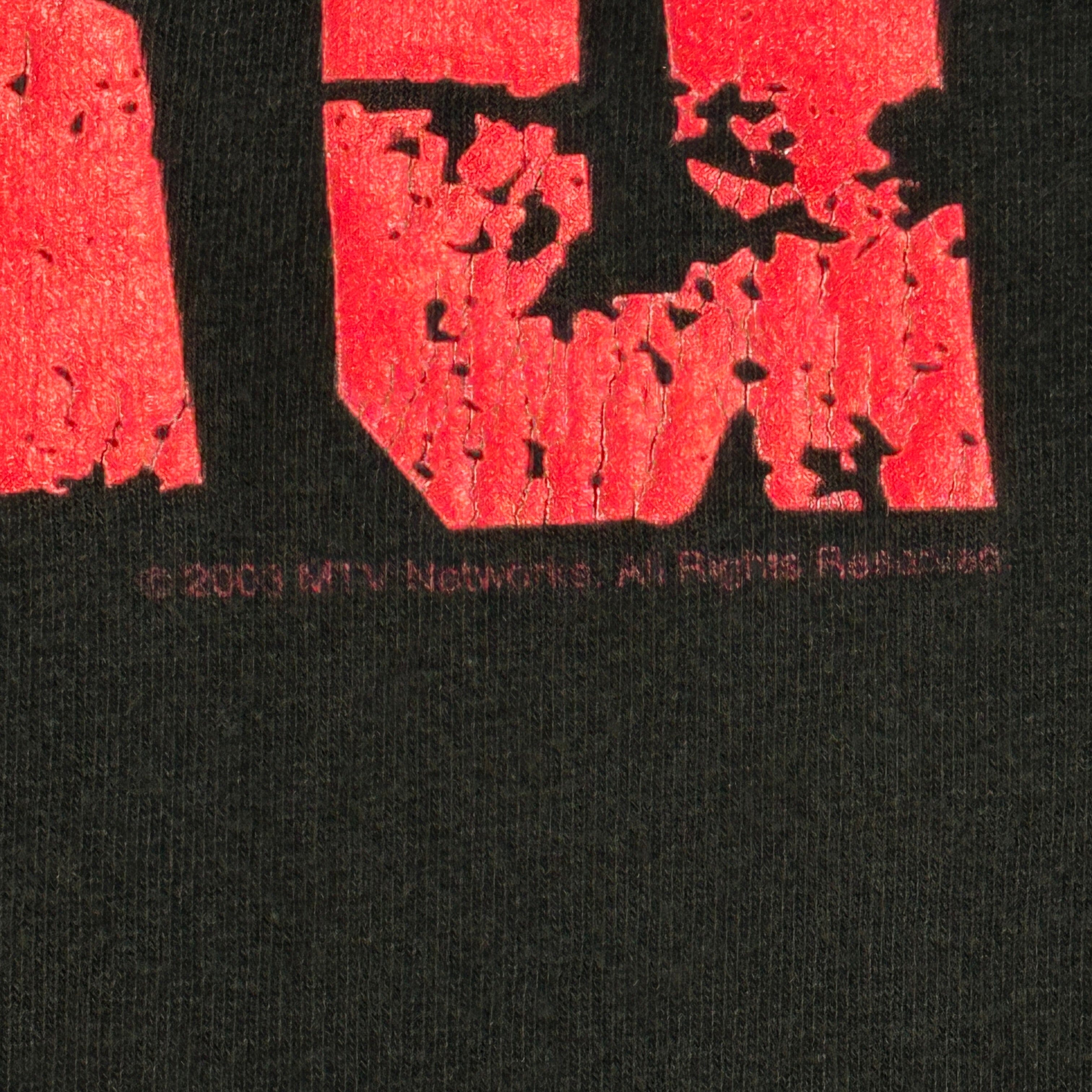 Vintage MTV Punk'd Graphic Black T-Shirt Size L Aston Kutcher y2k FAIF.CA 