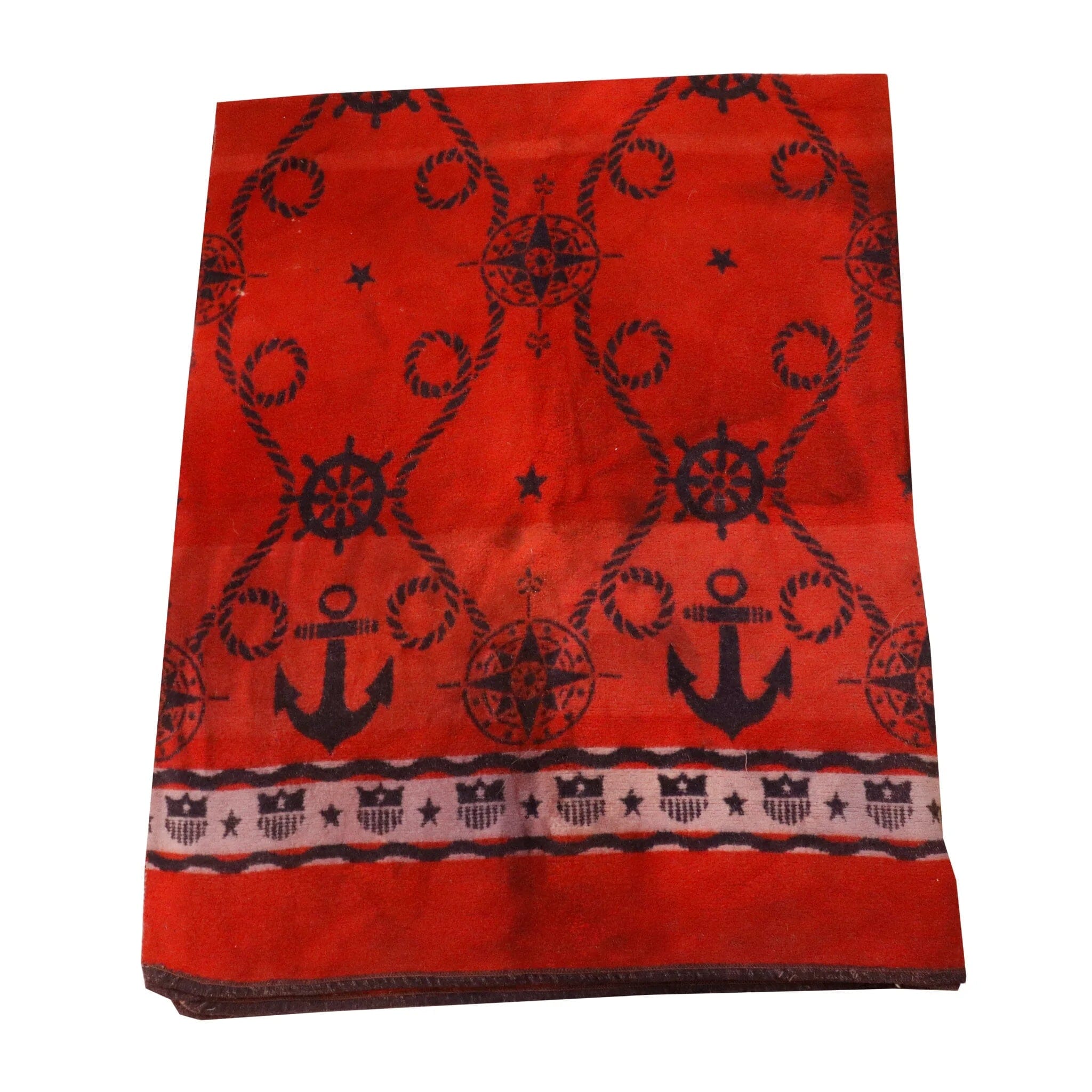 Vintage Nautical Navy Camp Blanket 40s Other 