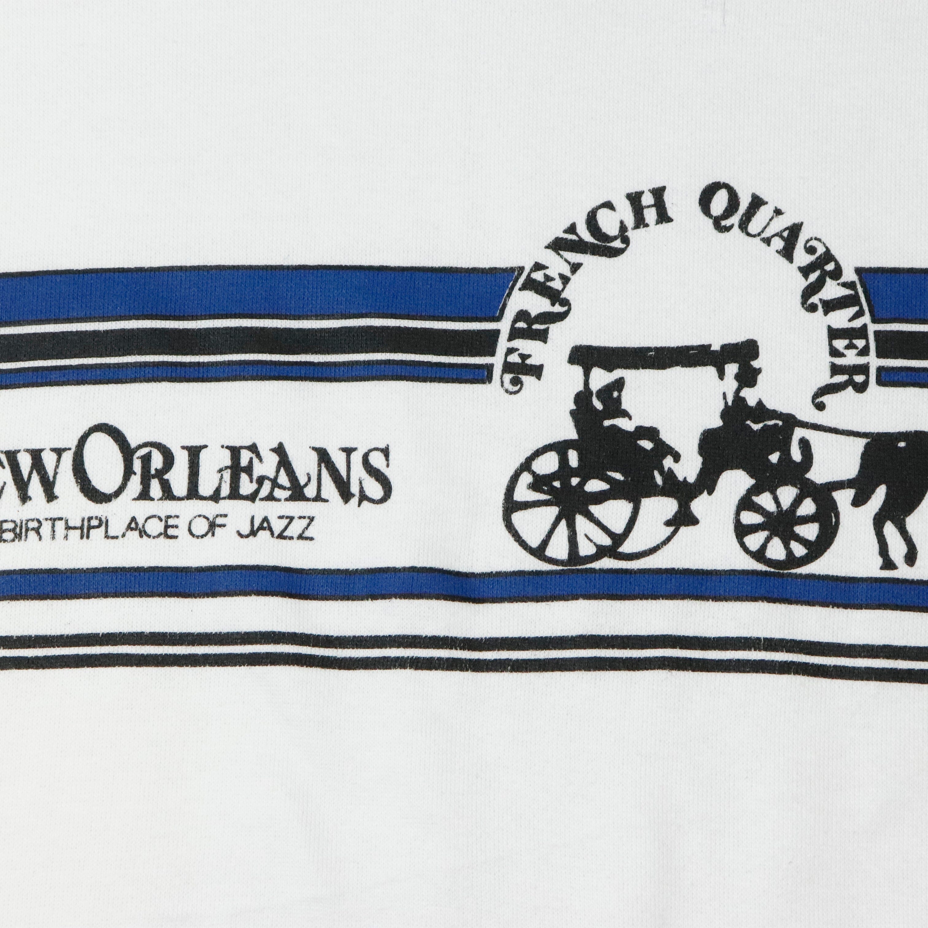 Vintage New Orleans White Crewneck Size M Jerzees 