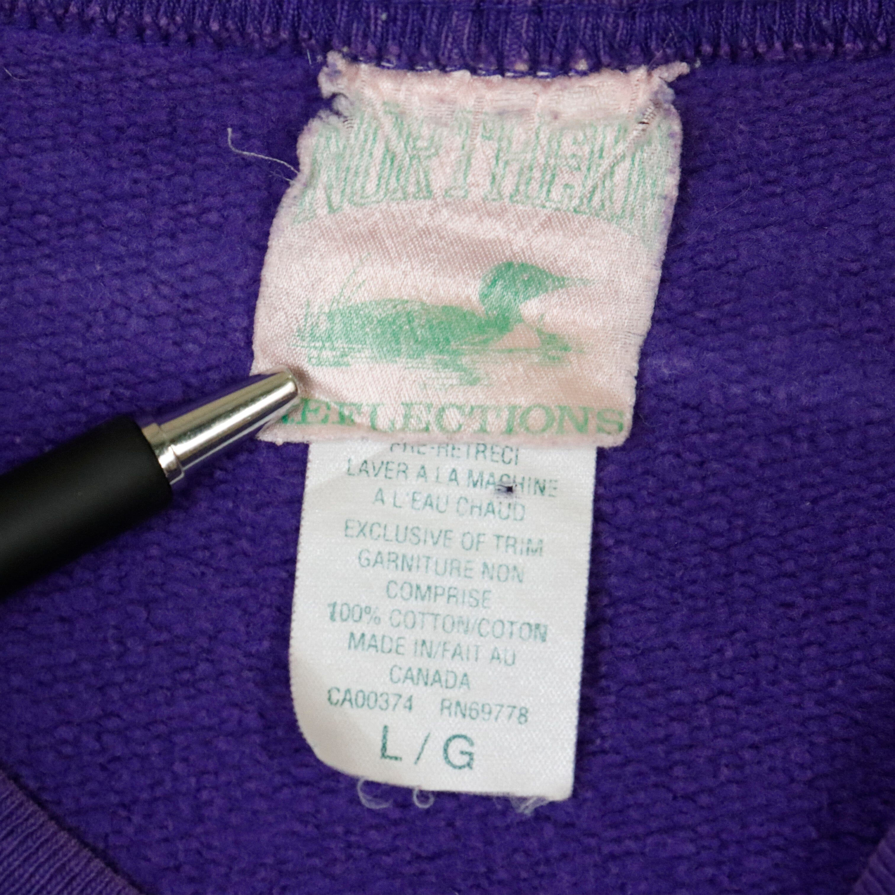 Vintage Northern Reflections Purple Crewneck Size L Northern Reflections 