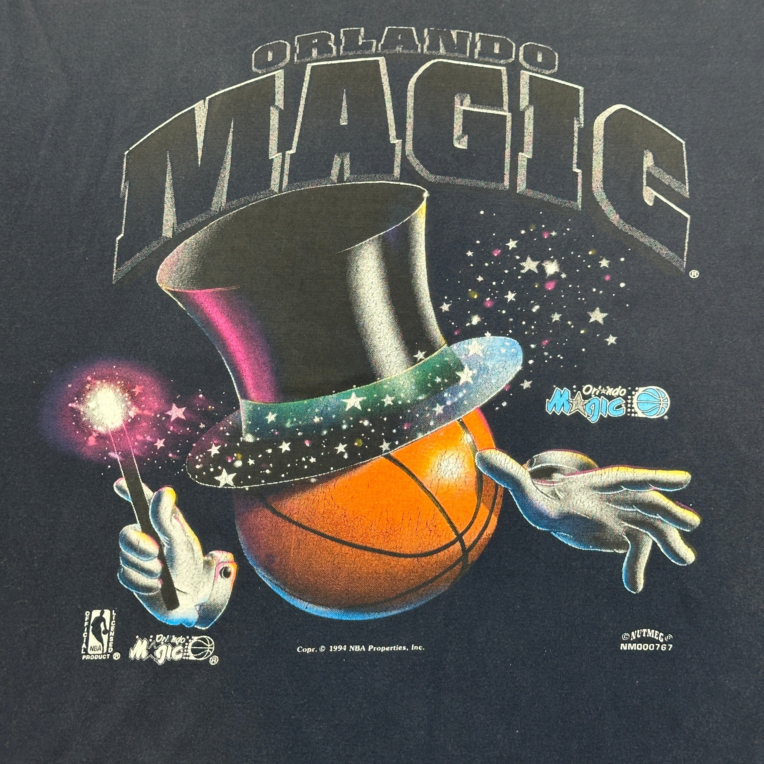 Vintage Nutmeg Orlando Magic Magic Hat Graphic T-Shirt Size XL FAIF.CA 