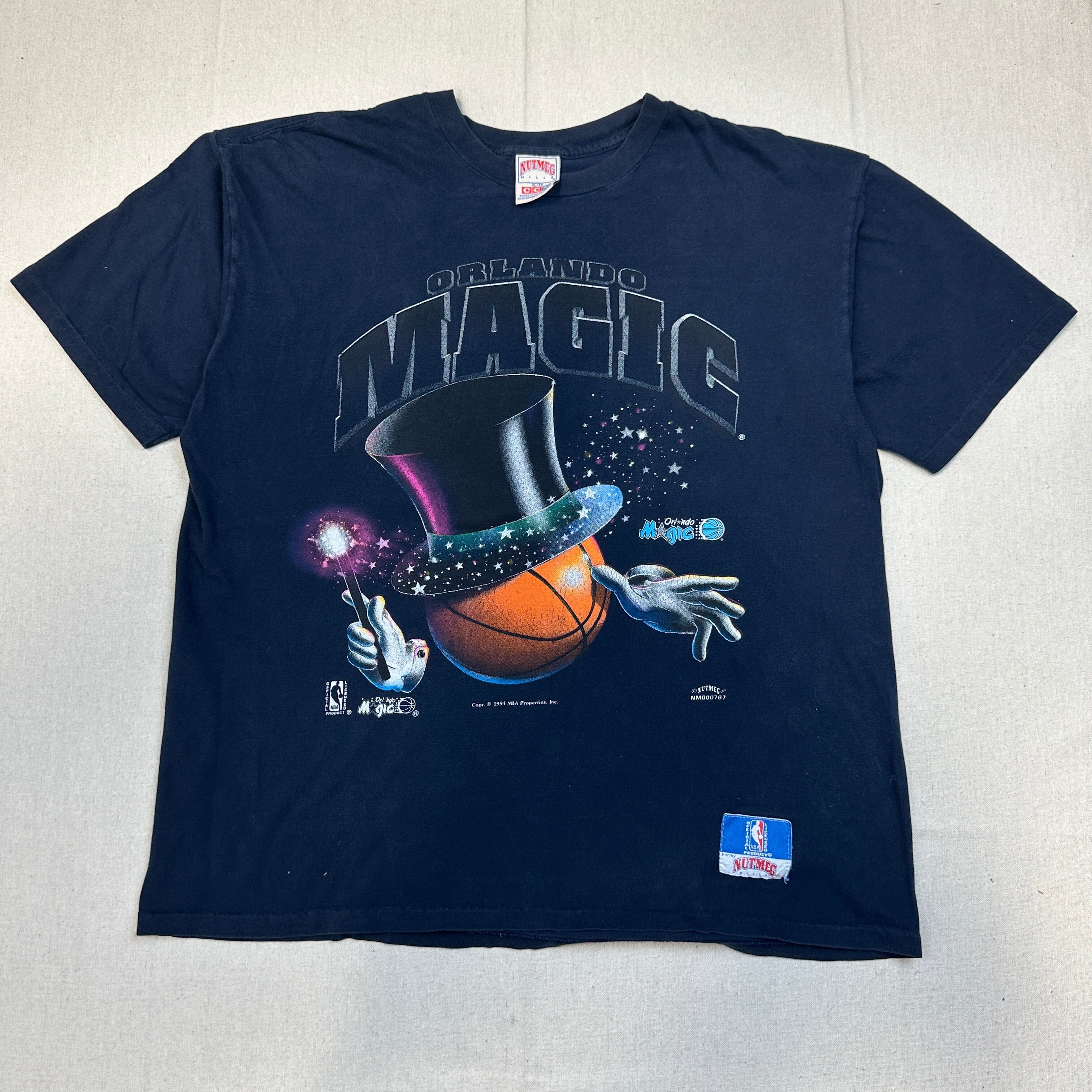 Vintage Nutmeg Orlando Magic Magic Hat Graphic T-Shirt Size XL FAIF.CA 
