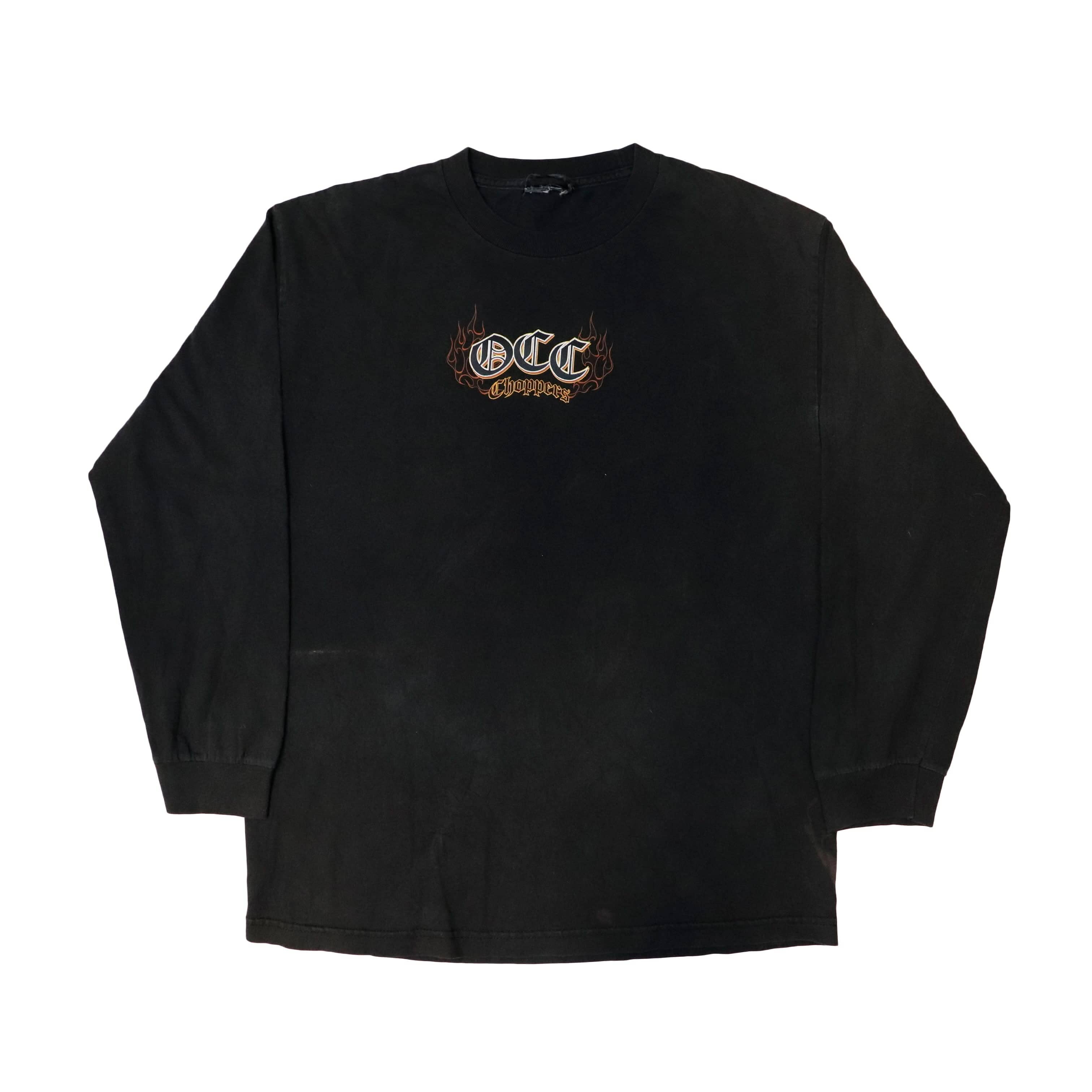 Vintage OCC Choppers Flame Graphic Long Sleeve T-Shirt Size N/A FAIF.CA 