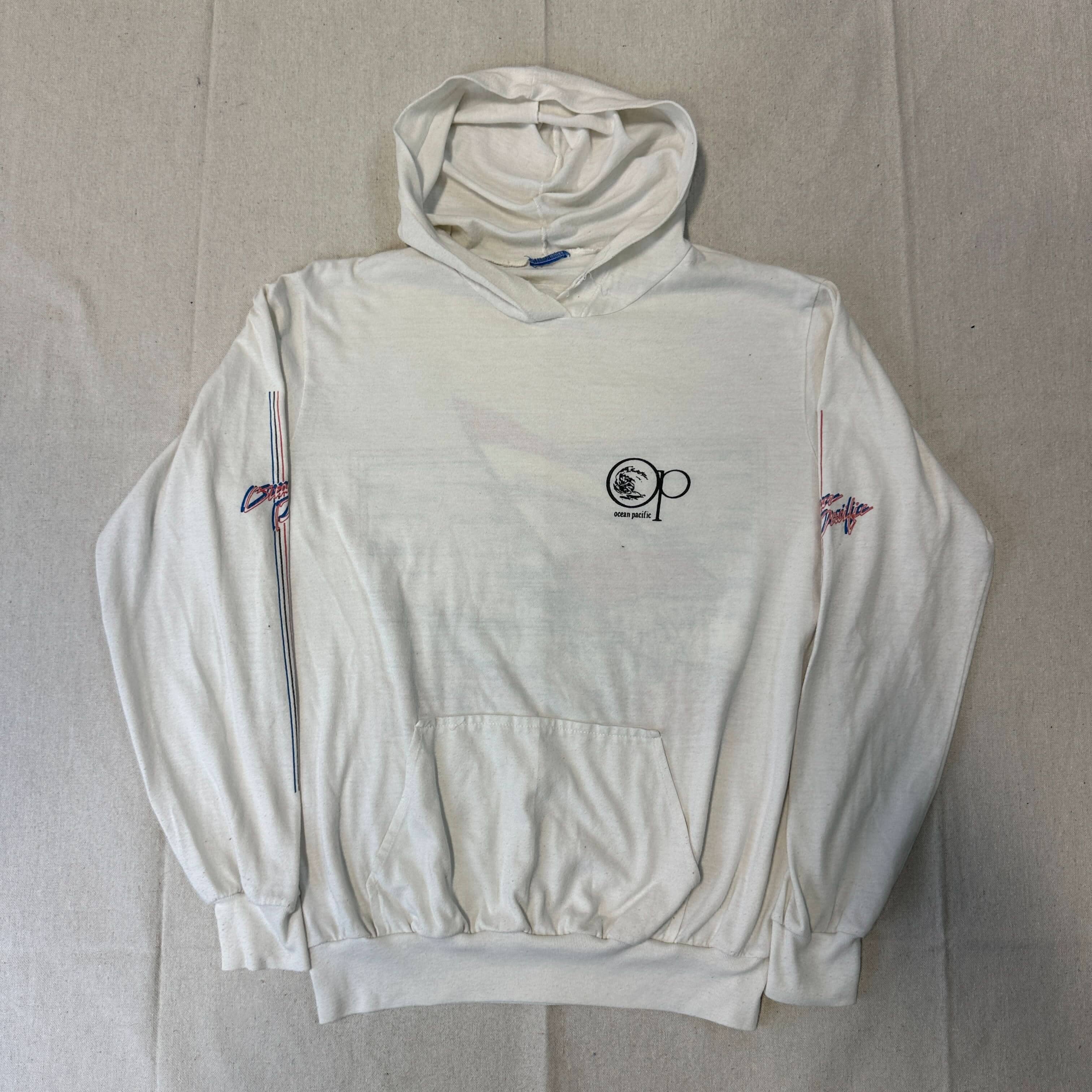 Vintage Ocean Pacific Windsurfing Graphic Hoodie Size Large FAIF.CA 