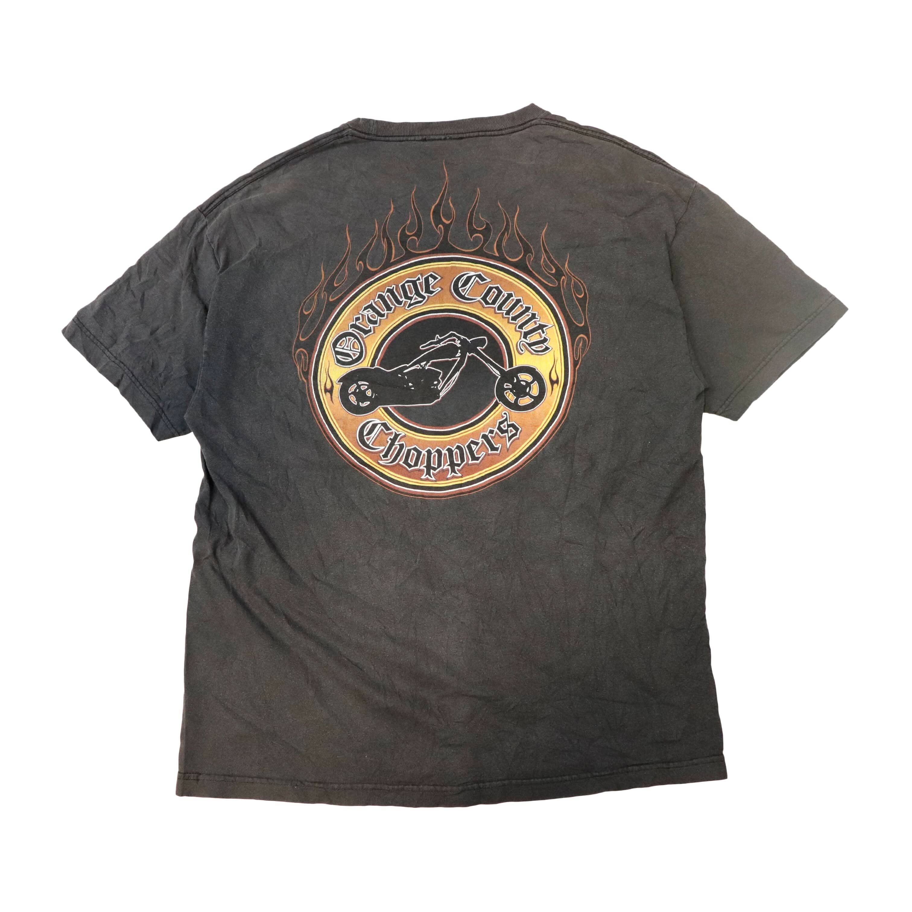 Vintage Orange County Choppers Flame Graphic T-Shirt Size XL FAIF.CA 