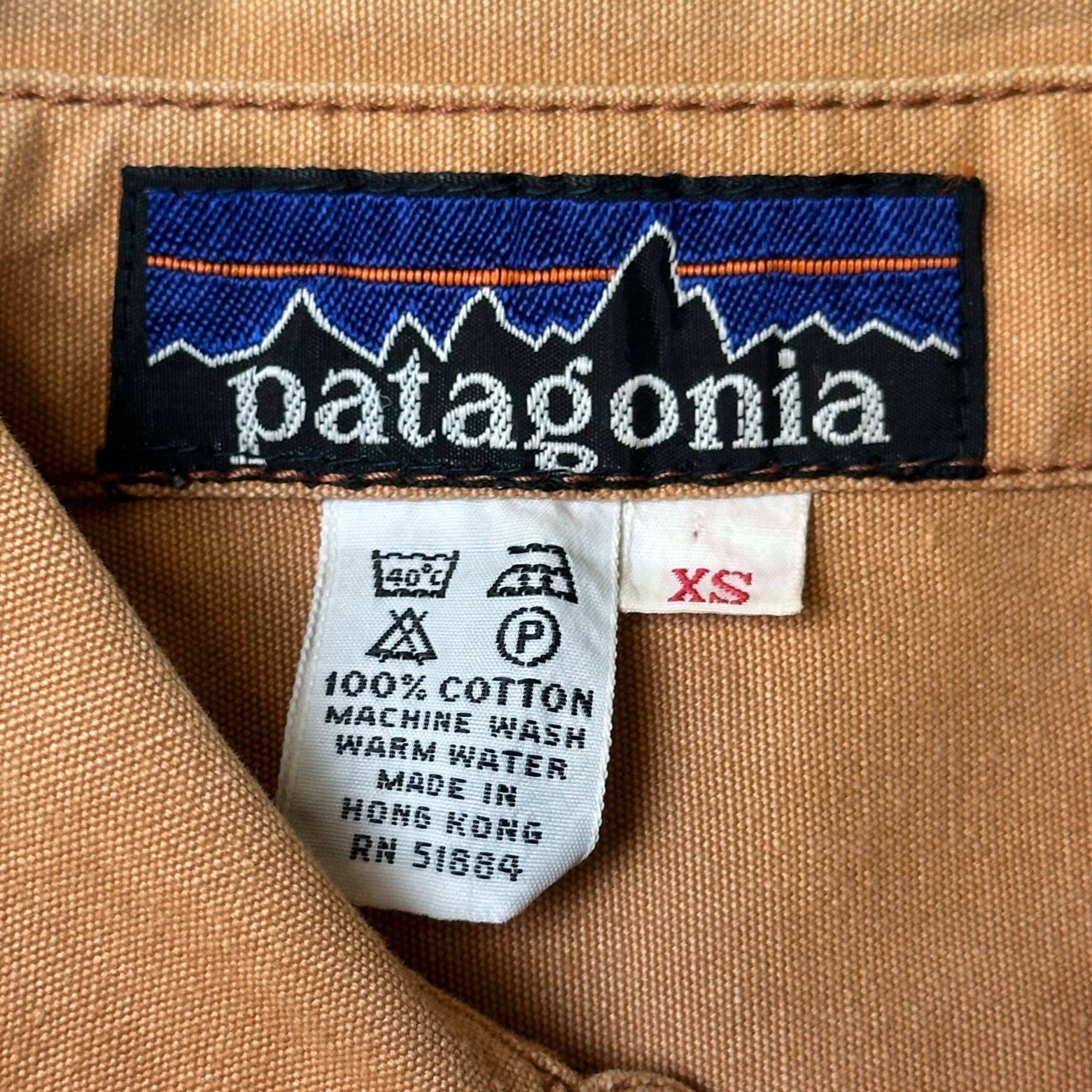 Vintage Patagonia Brown Cotton Button-Up Shirt Size XS 70s FAIF.CA 