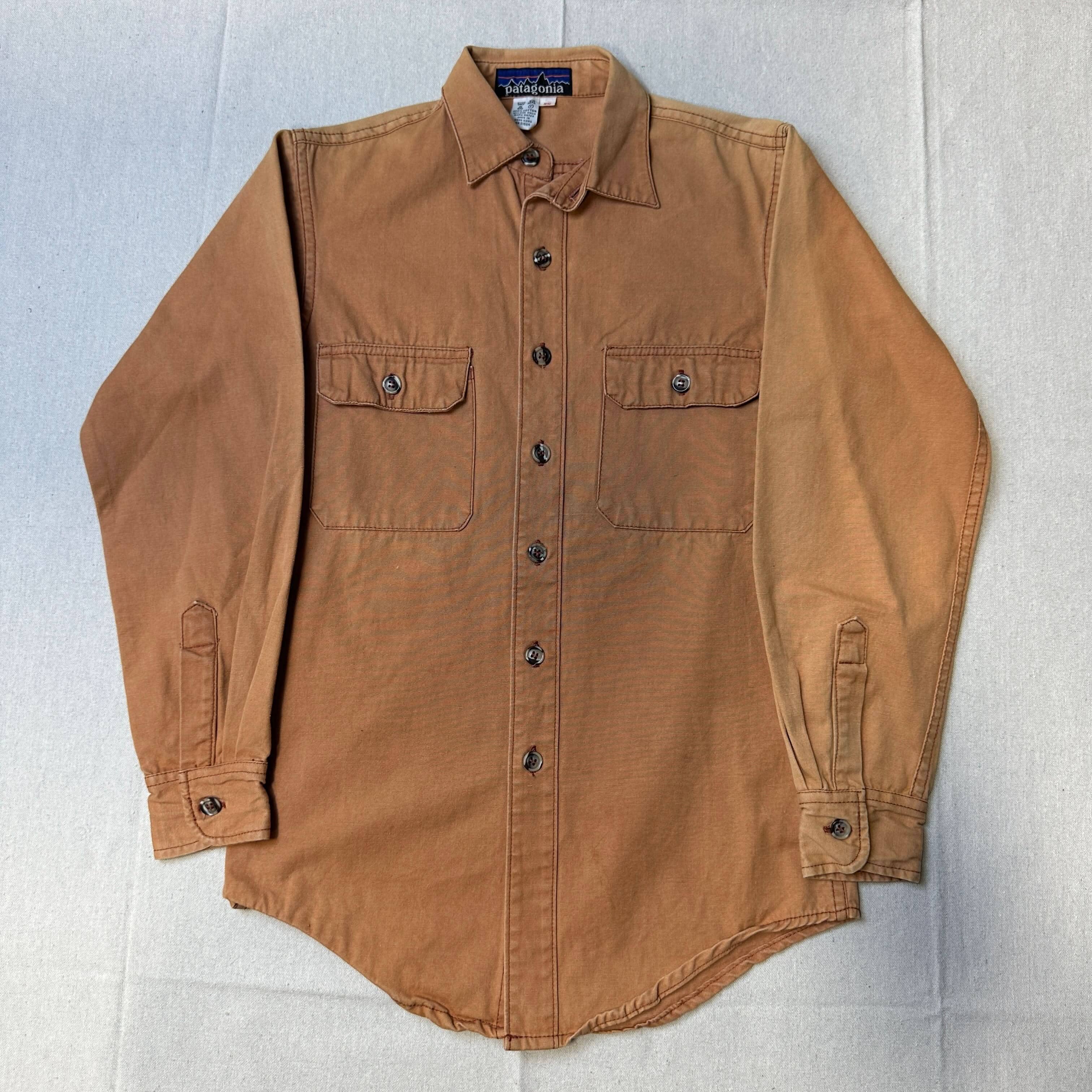 Vintage Patagonia Brown Cotton Button-Up Shirt Size XS 70s FAIF.CA 