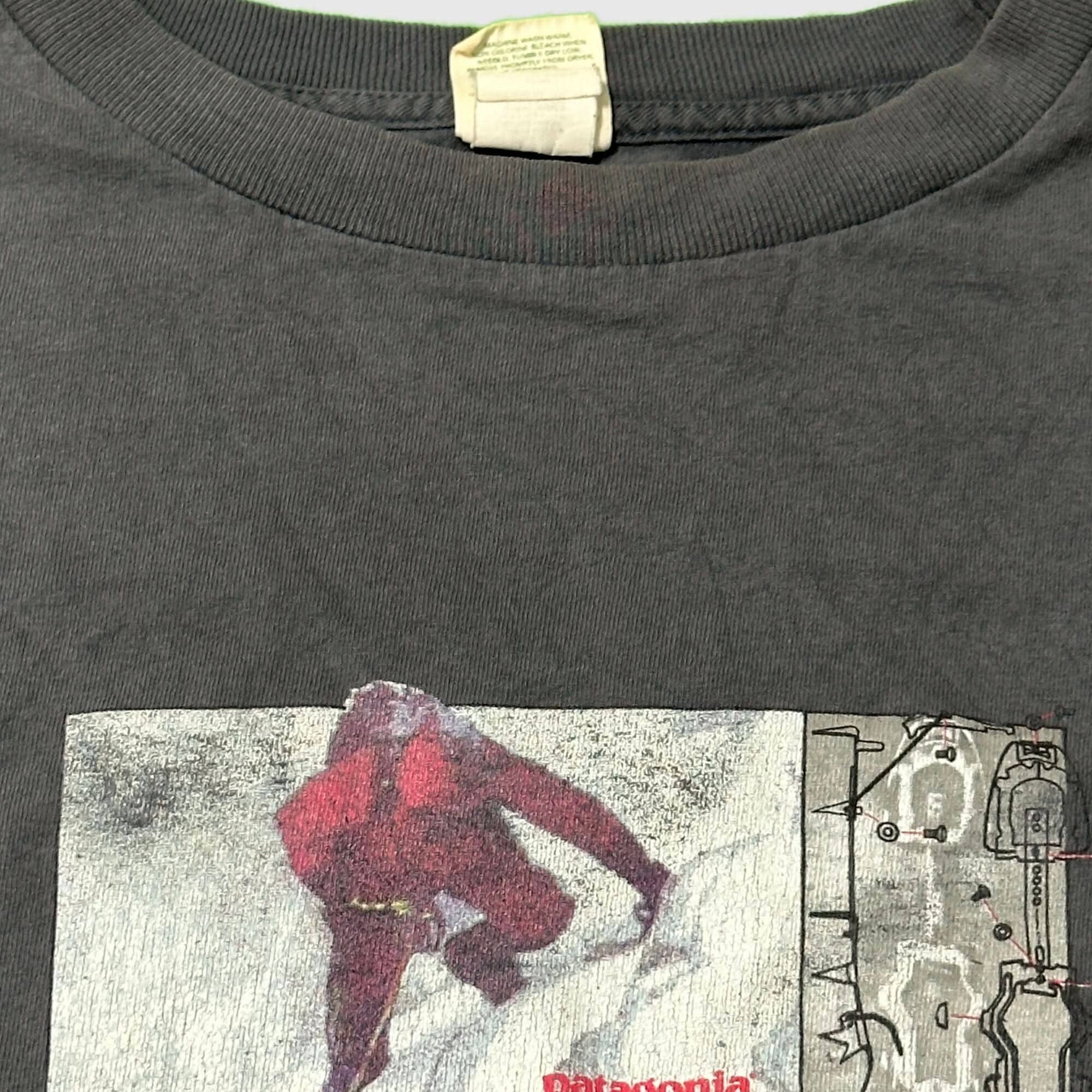 Vintage Patagonia Climbing Graphic Long Sleeve T-Shirt Size XL 90s FAIF.CA 