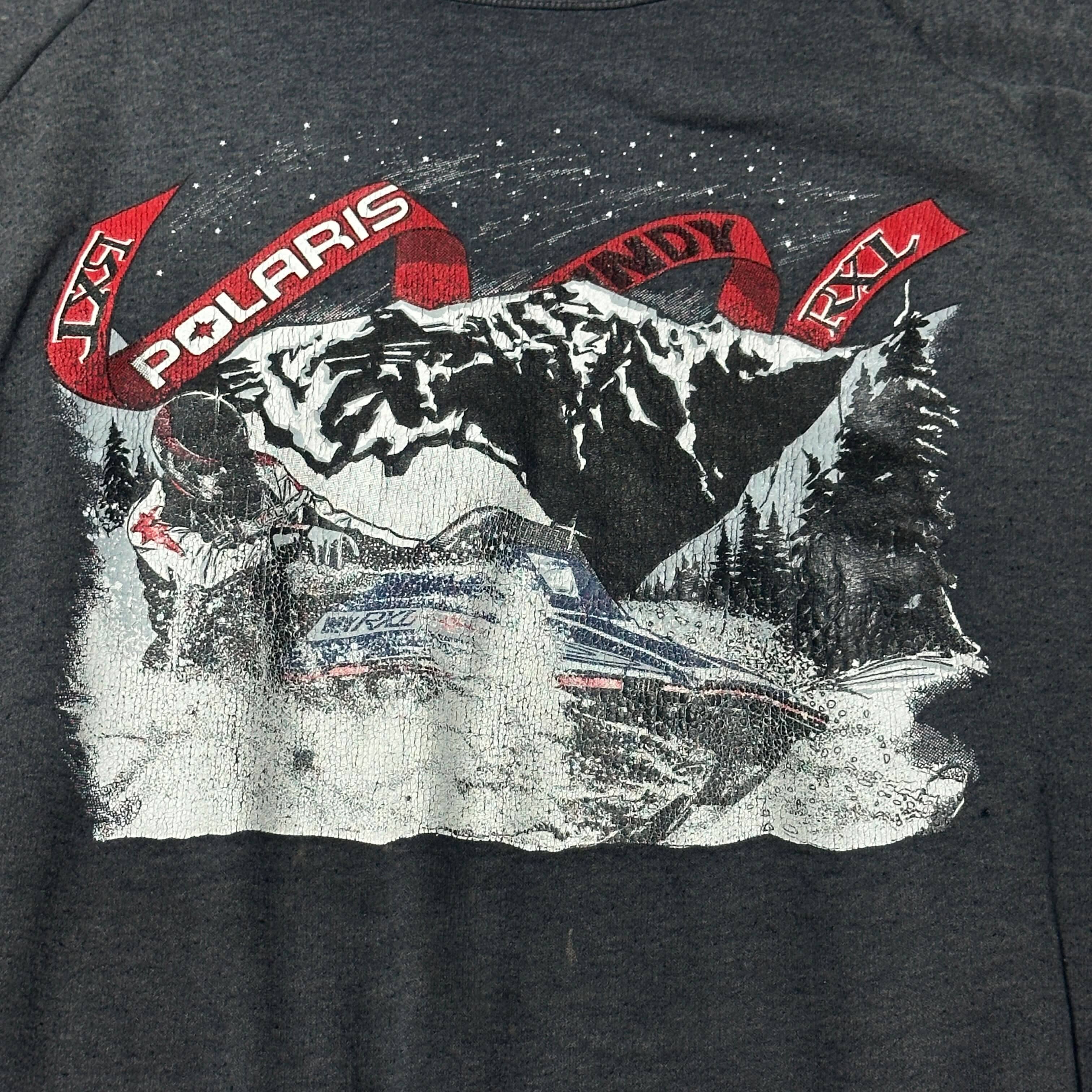Vintage Polaris Snowmobile Graphic Sweatshirt Size L FAIF.CA 