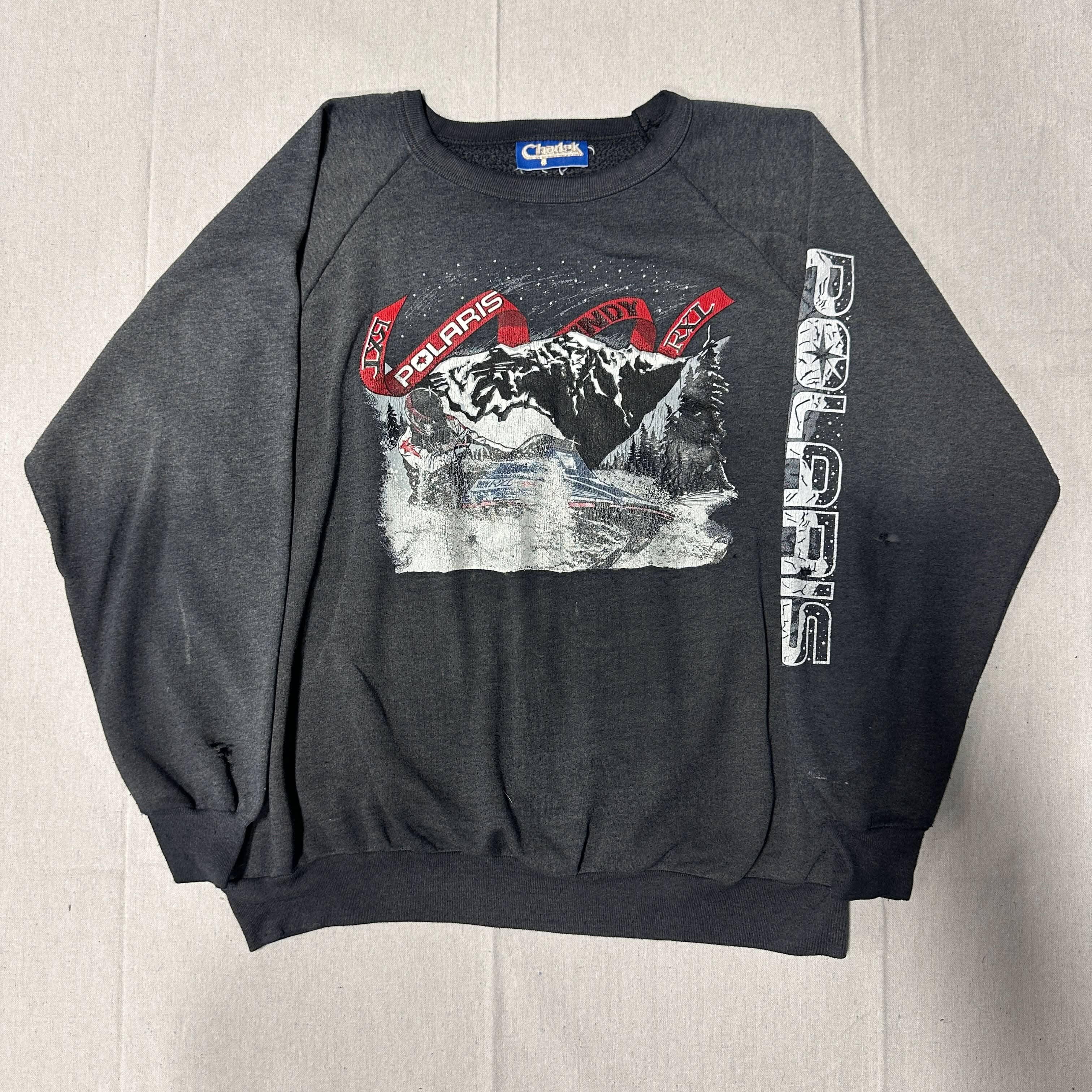 Vintage Polaris Snowmobile Graphic Sweatshirt Size L FAIF.CA 