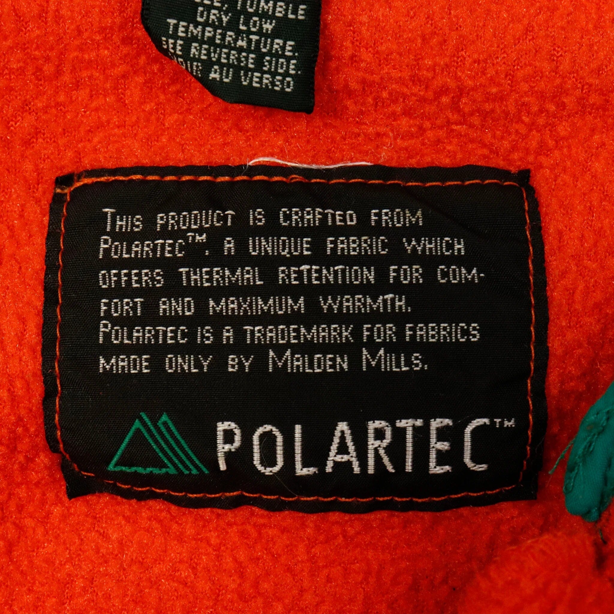 Vintage Polo Counry High Tech Ralph Lauren Orange Fleece Jacket Size M Ralph Lauren 