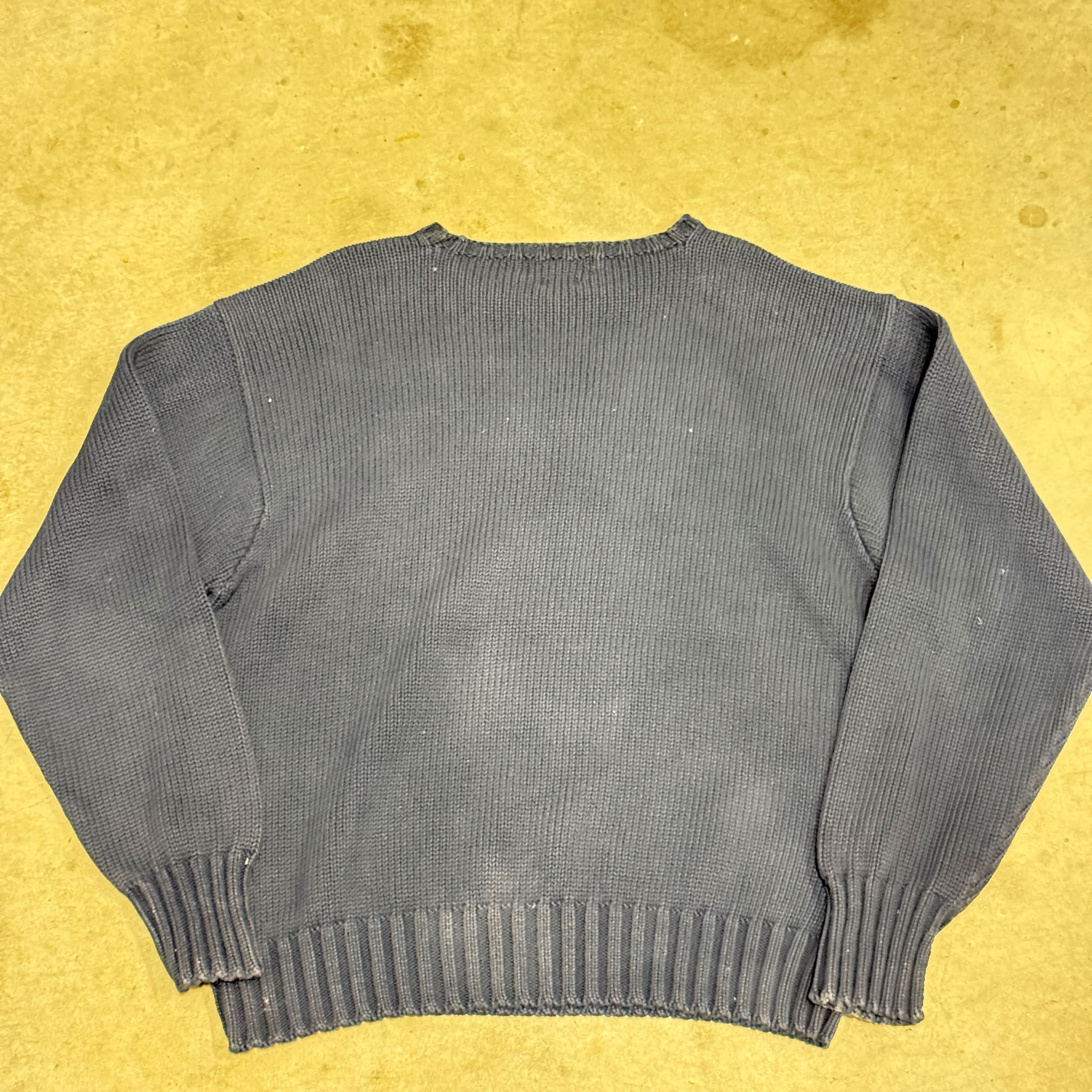 Vintage Polo Ralph Lauren American Flag Knit Sweater Size XXL FAIF.CA 