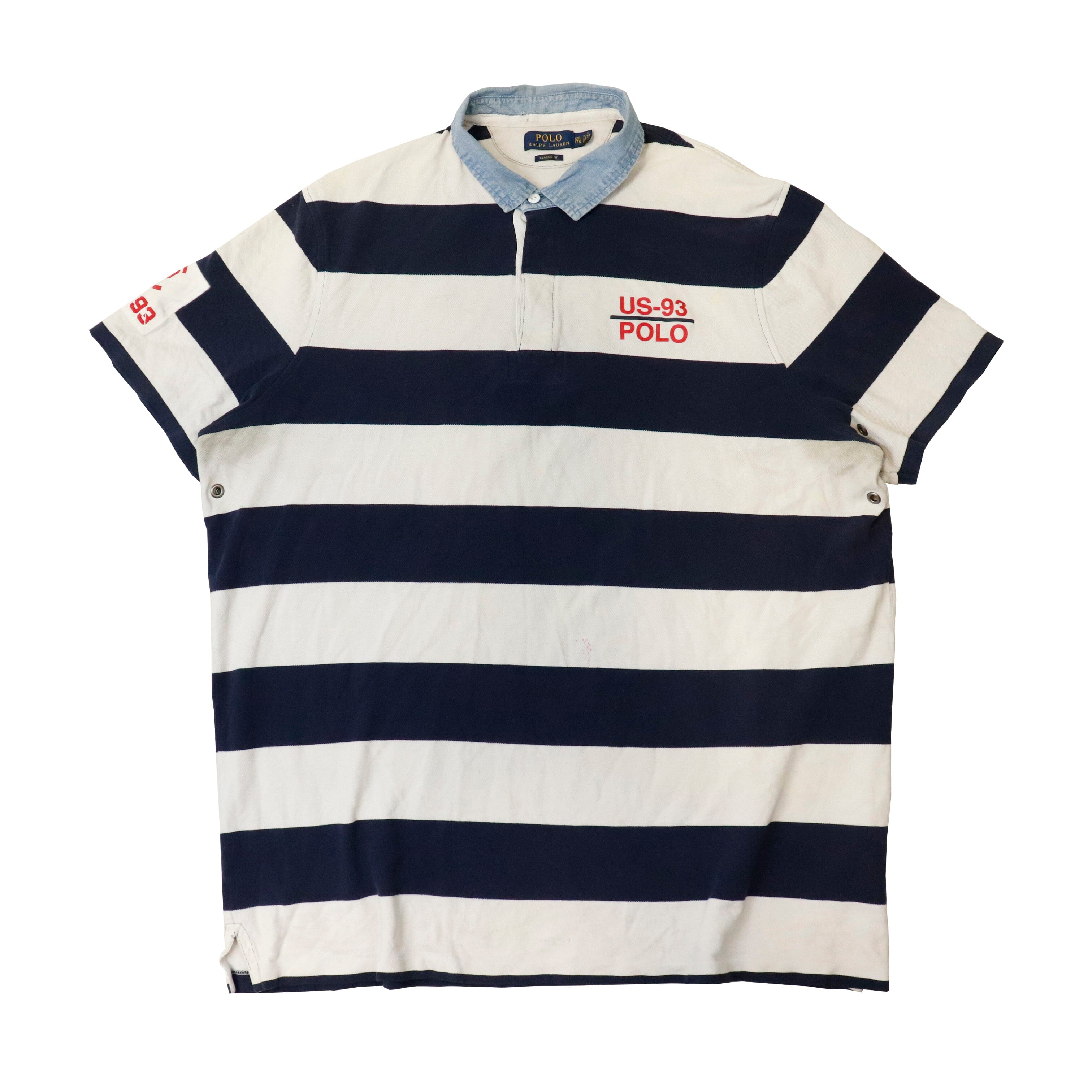 Vintage Polo Ralph Lauren RL 93 Striped Polo Shirt Size XXL 237 