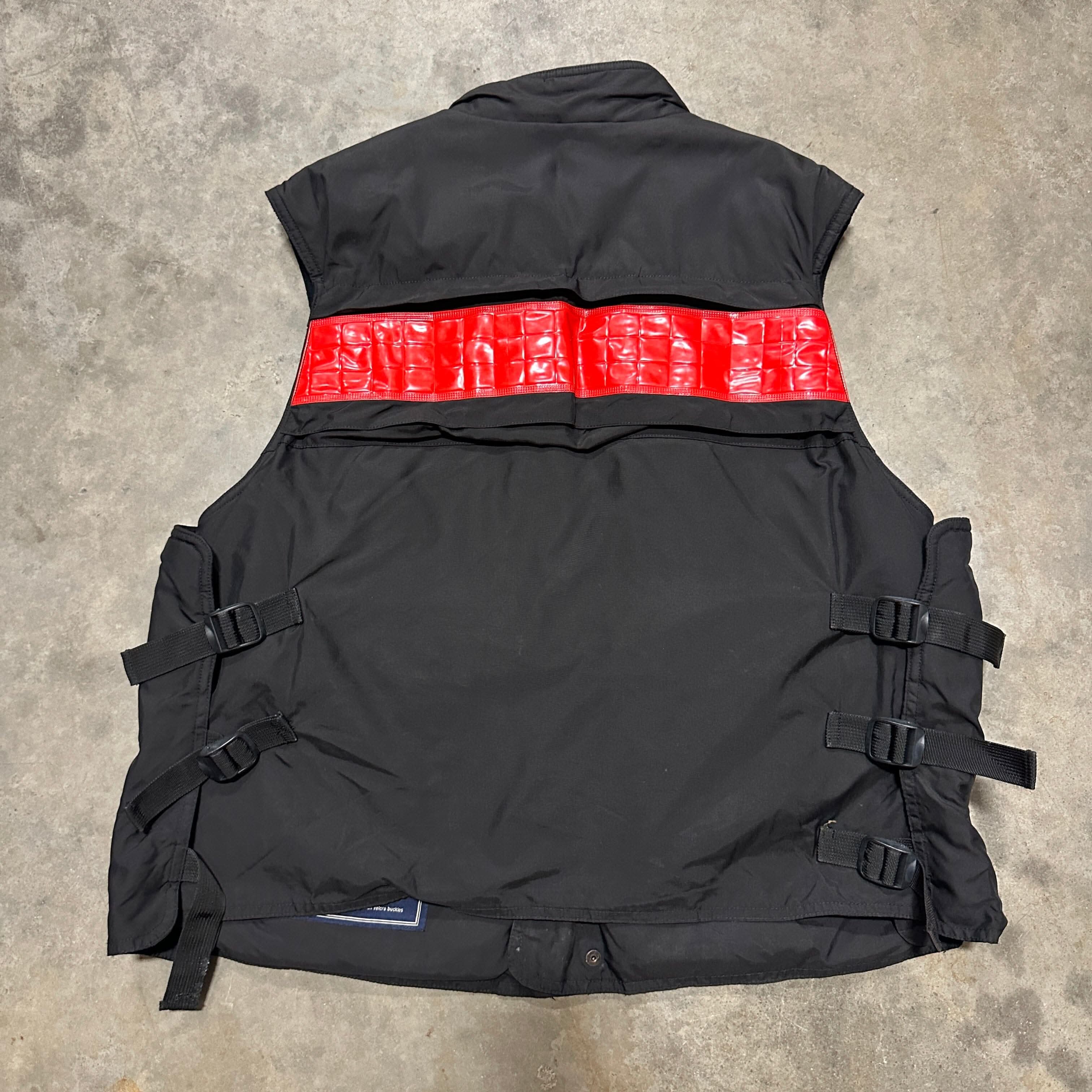 Vintage Polo Sport Black Swat Utility Vest Insane! Sz XL vest POLO RALPH LAUREN 