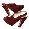 Vintage Prada Red Velvet Heels Size 35.5 Prada 