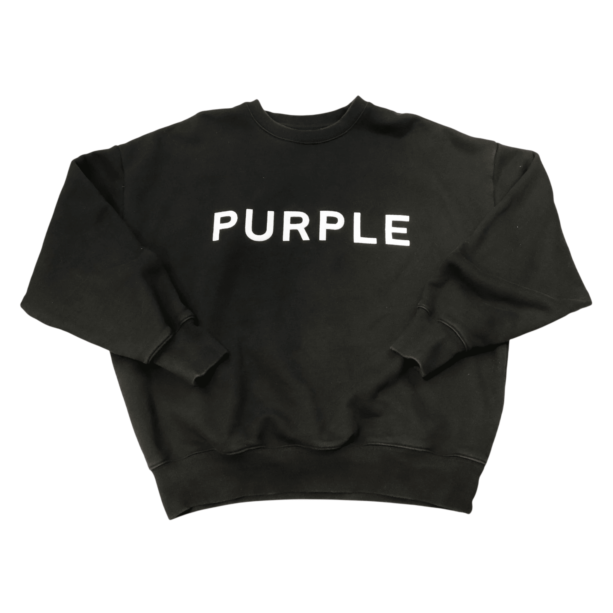 Vintage Purple Brand Black Crewneck Size M spell out Purple Brand 
