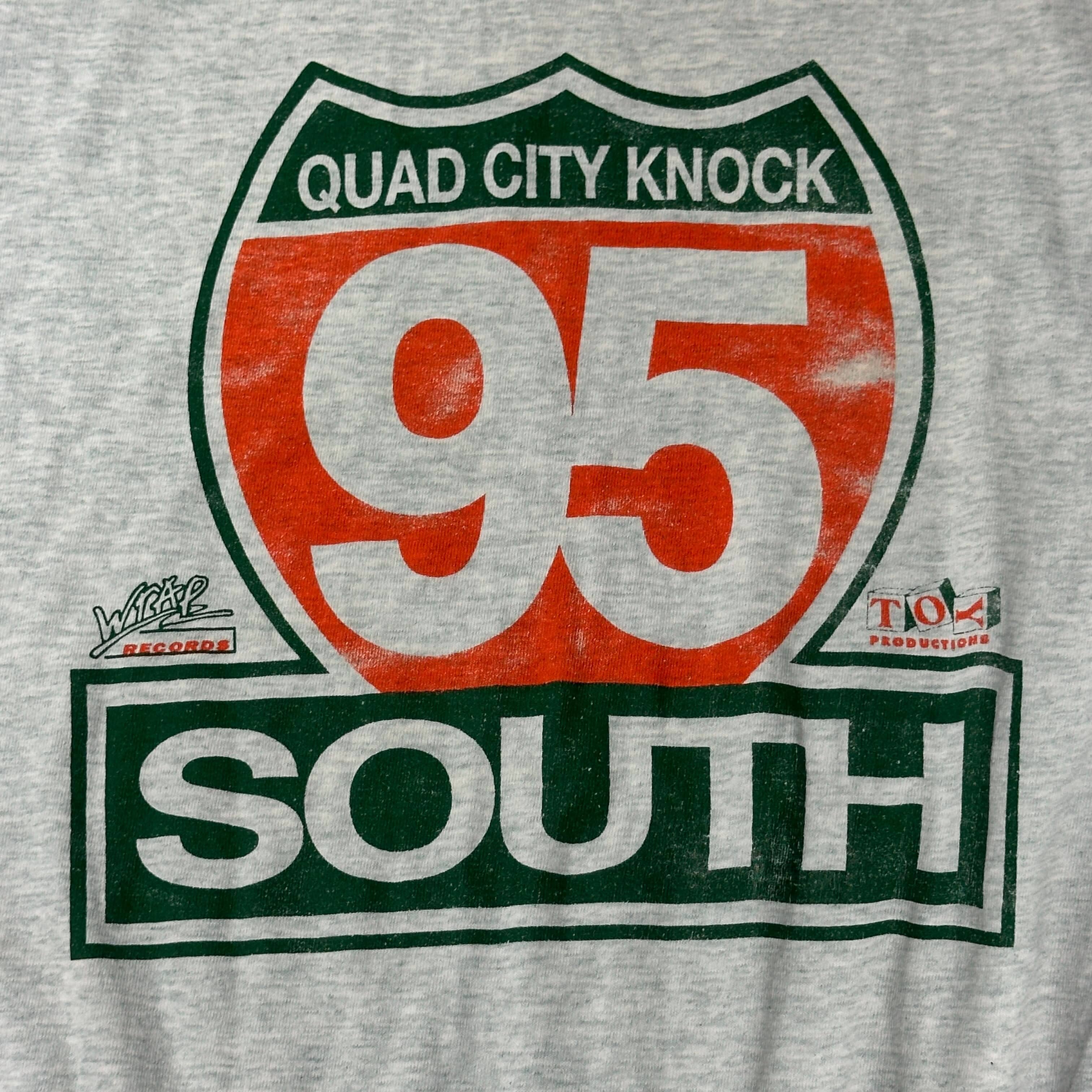 Vintage Quad City Knock 95 South Graphic T-Shirt Size XL FAIF.CA 