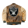 Vintage Raiders Starter leather varsity jacket Size L Starter 