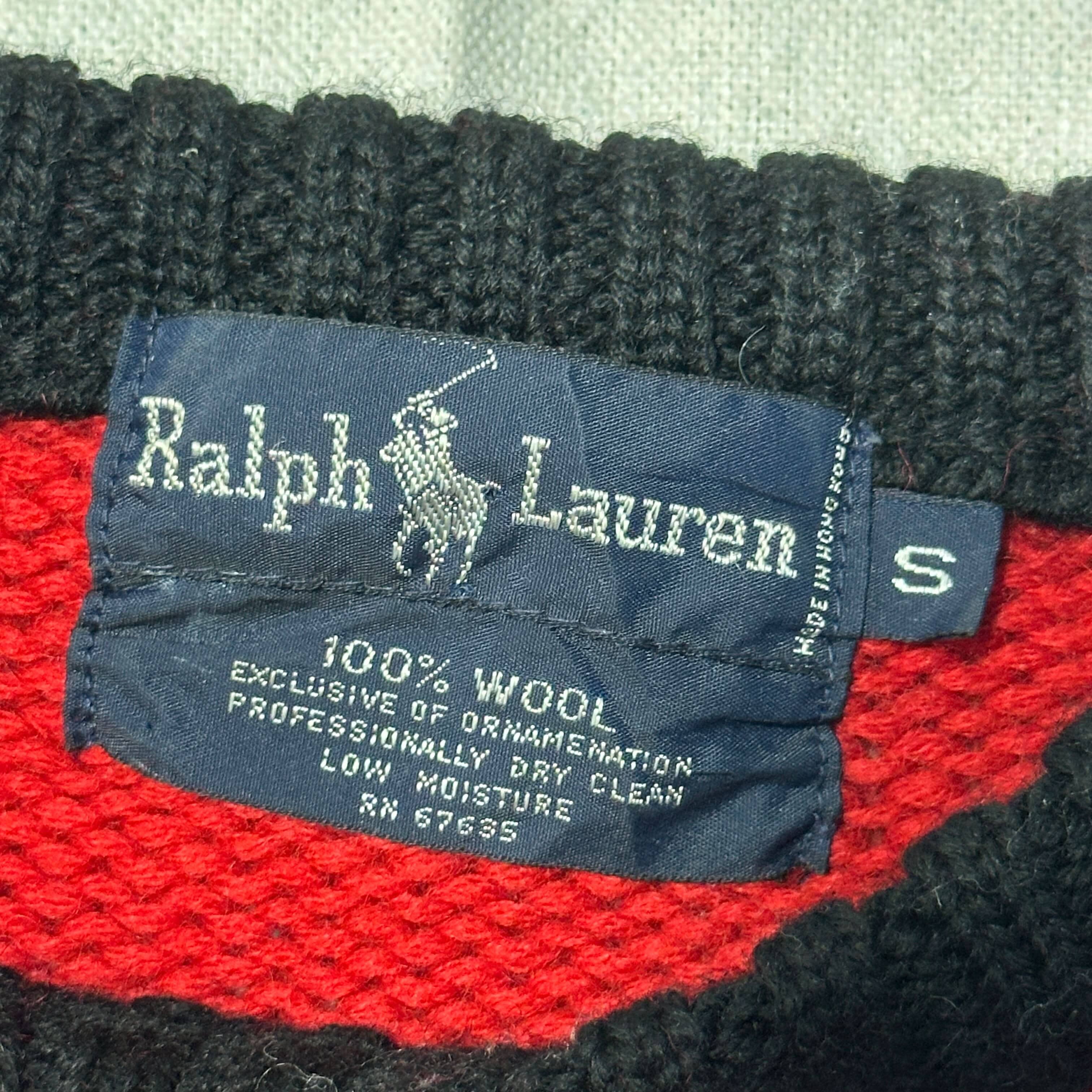 Vintage Ralph Lauren Suicide Skier Knit Wool Sweater Size Small 90s FAIF.CA 