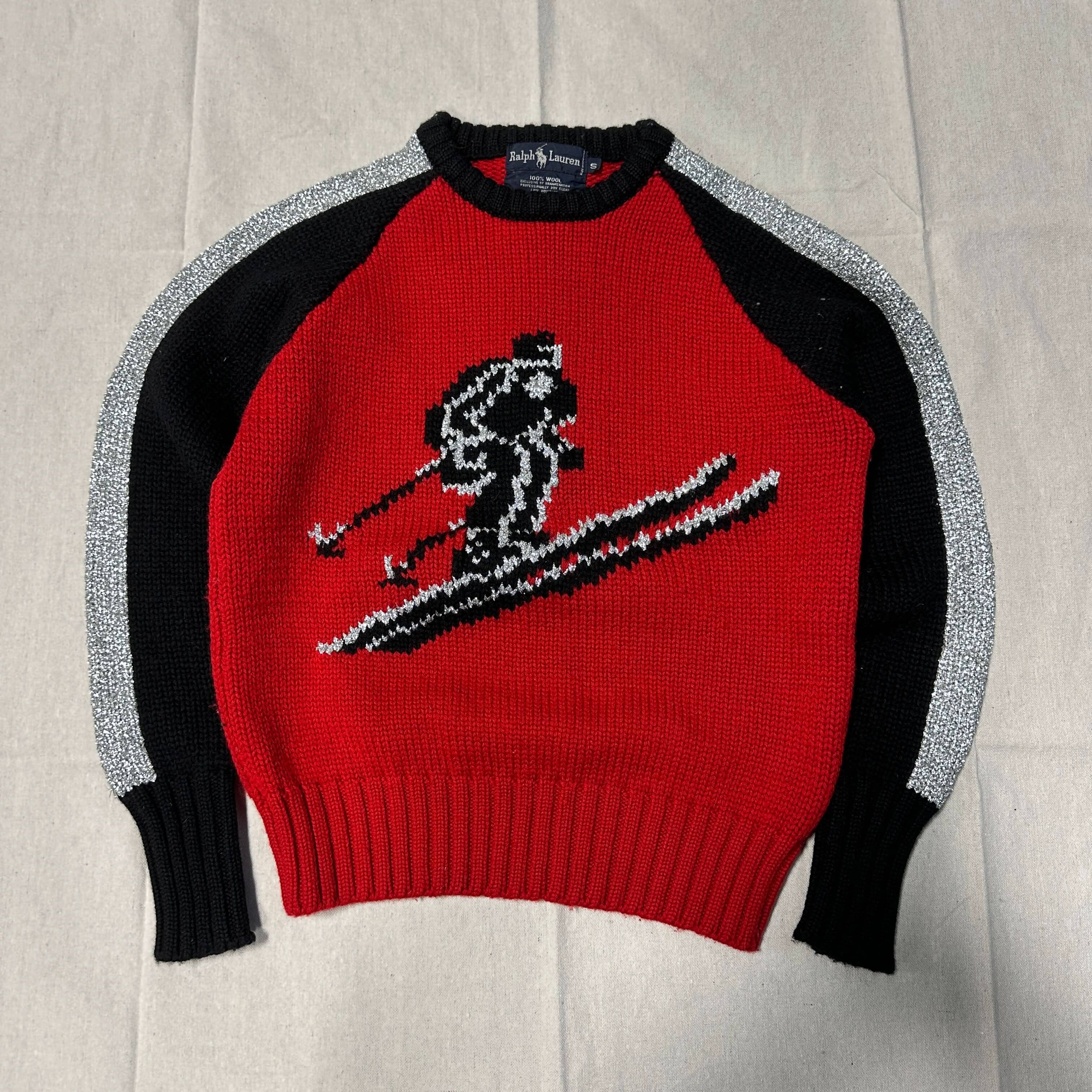 Vintage Ralph Lauren Suicide Skier Knit Wool Sweater Size Small 90s FAIF.CA 