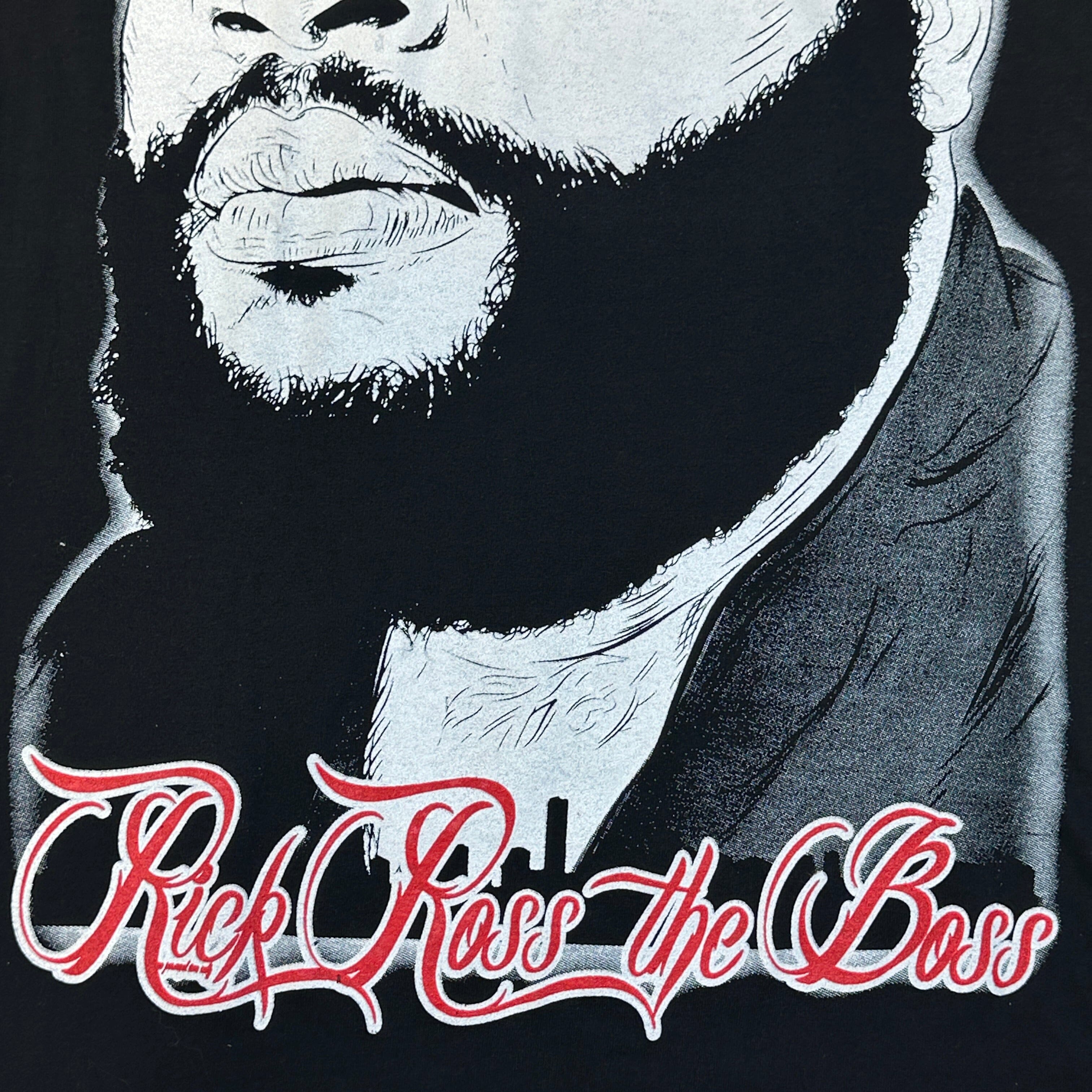 Vintage Rick Ross Graphic Black T-Shirt Size L FAIF.CA 