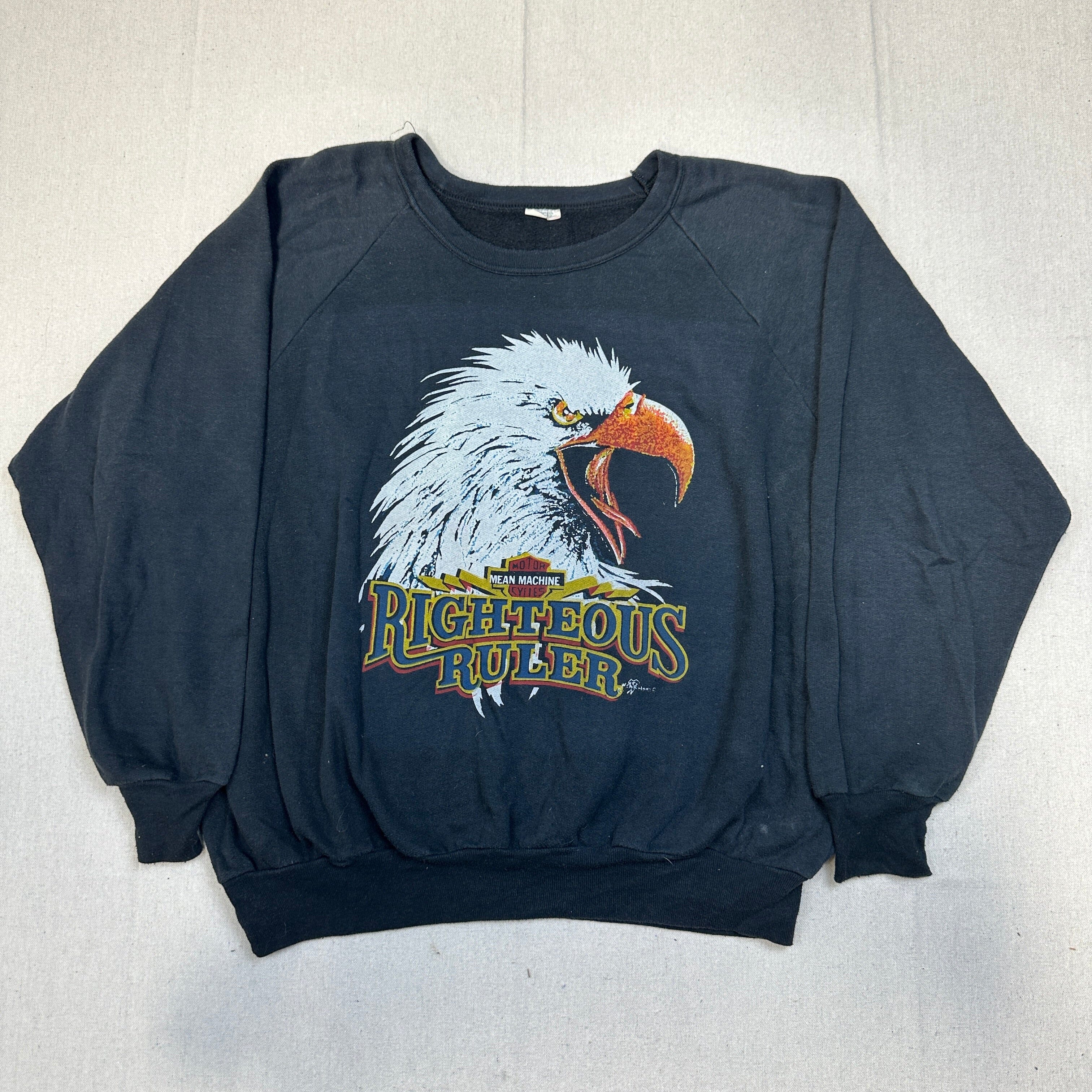 Vintage Righteous Ruler Eagle Graphic Sweatshirt Size L FAIF.CA 