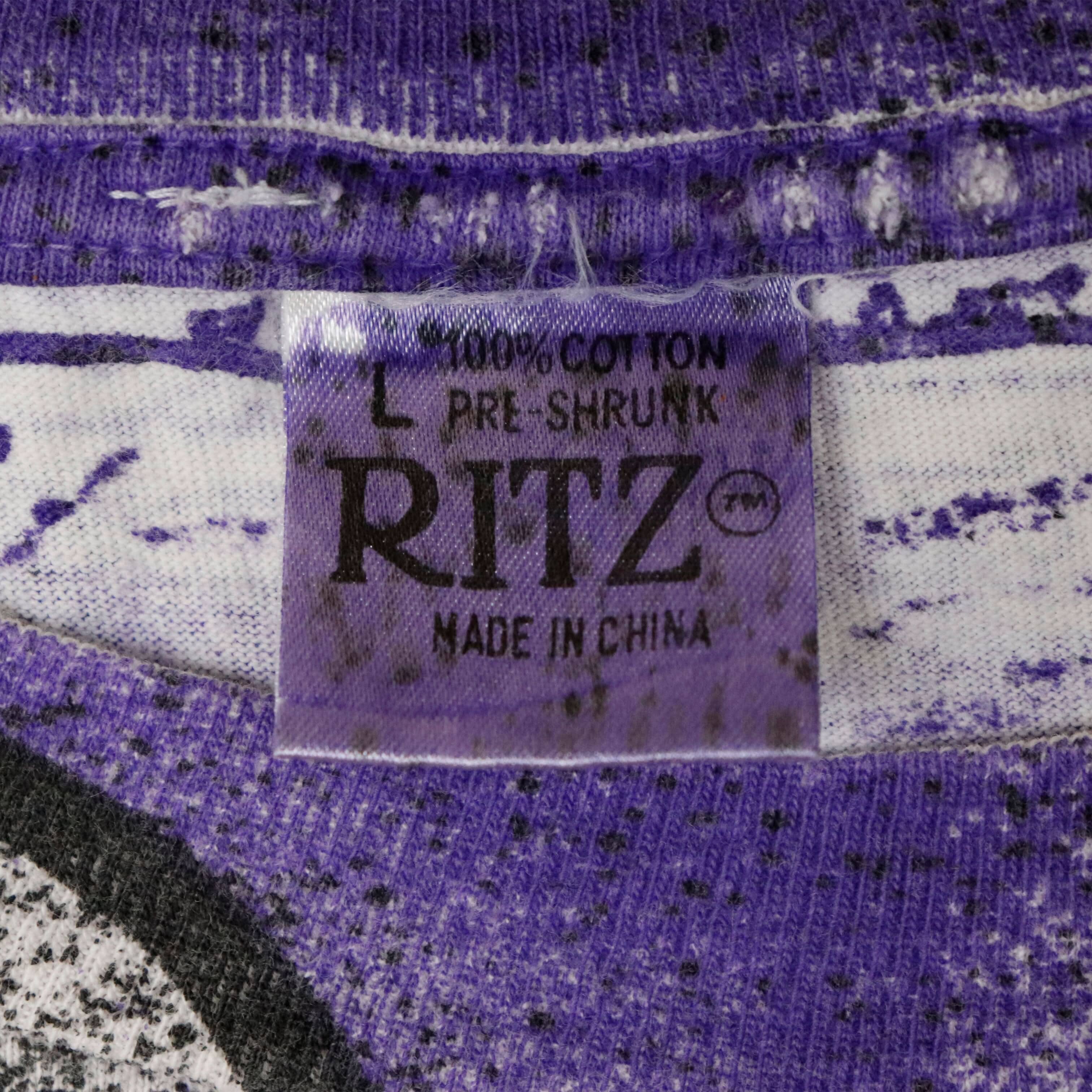 Vintage RITZ Phoenix Suns All Over Print Graphic T-Shirt Size L FAIF.CA 