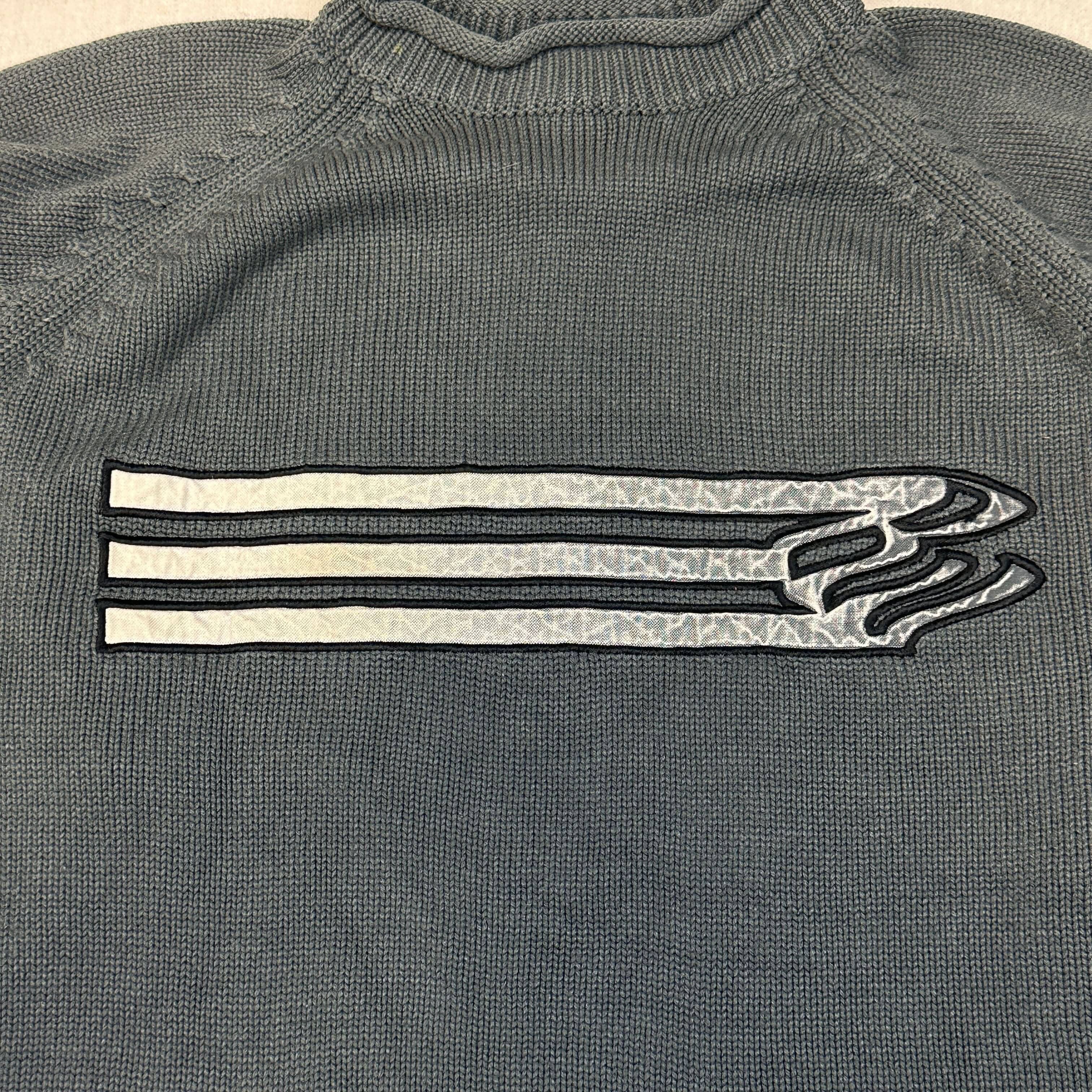 Vintage Rocawear Reflective Stripe Knit Sweater Size XL FAIF.CA 