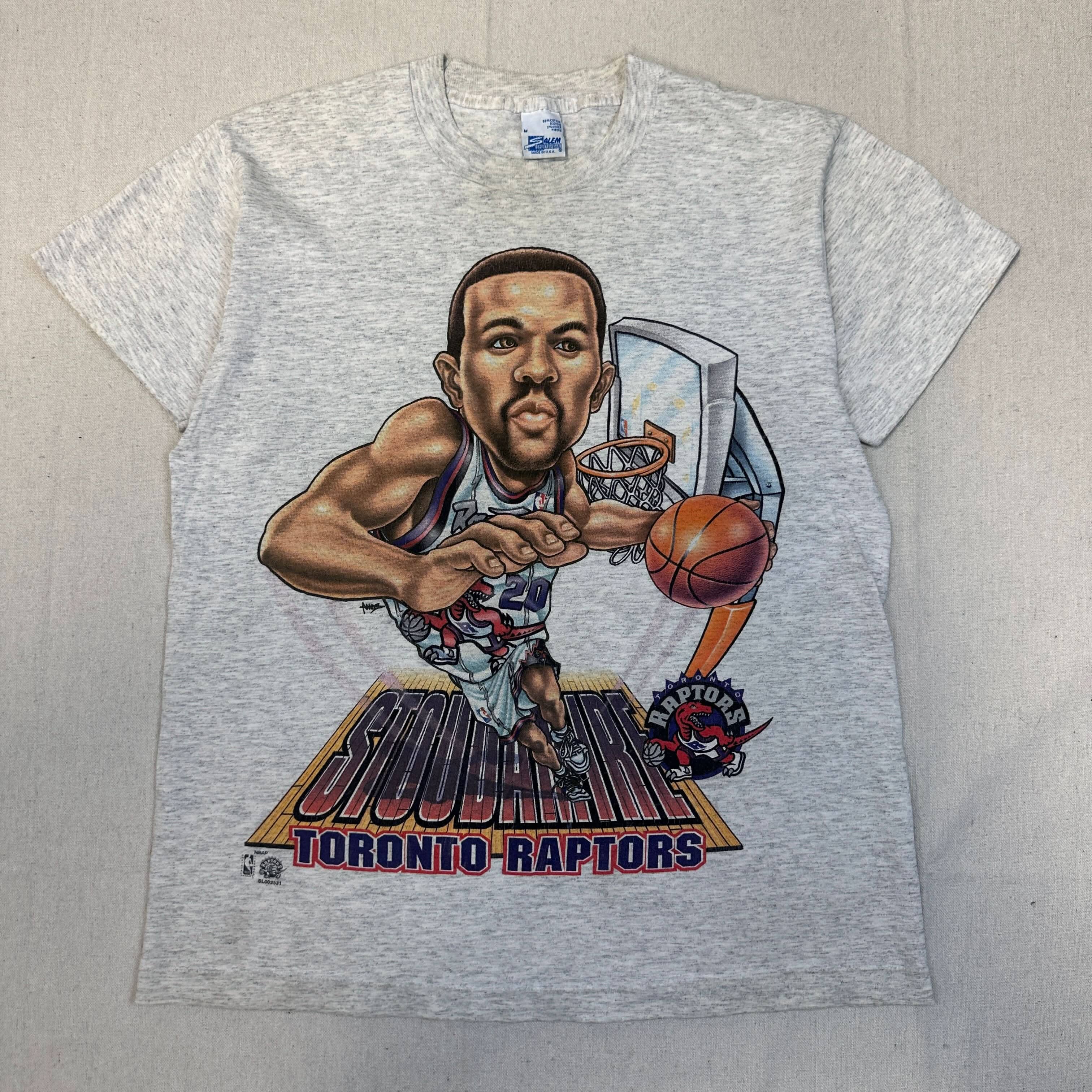 Vintage Salem Damon Stoudamire Toronto Raptors Graphic T-Shirt Size Medium 90s FAIF.CA 