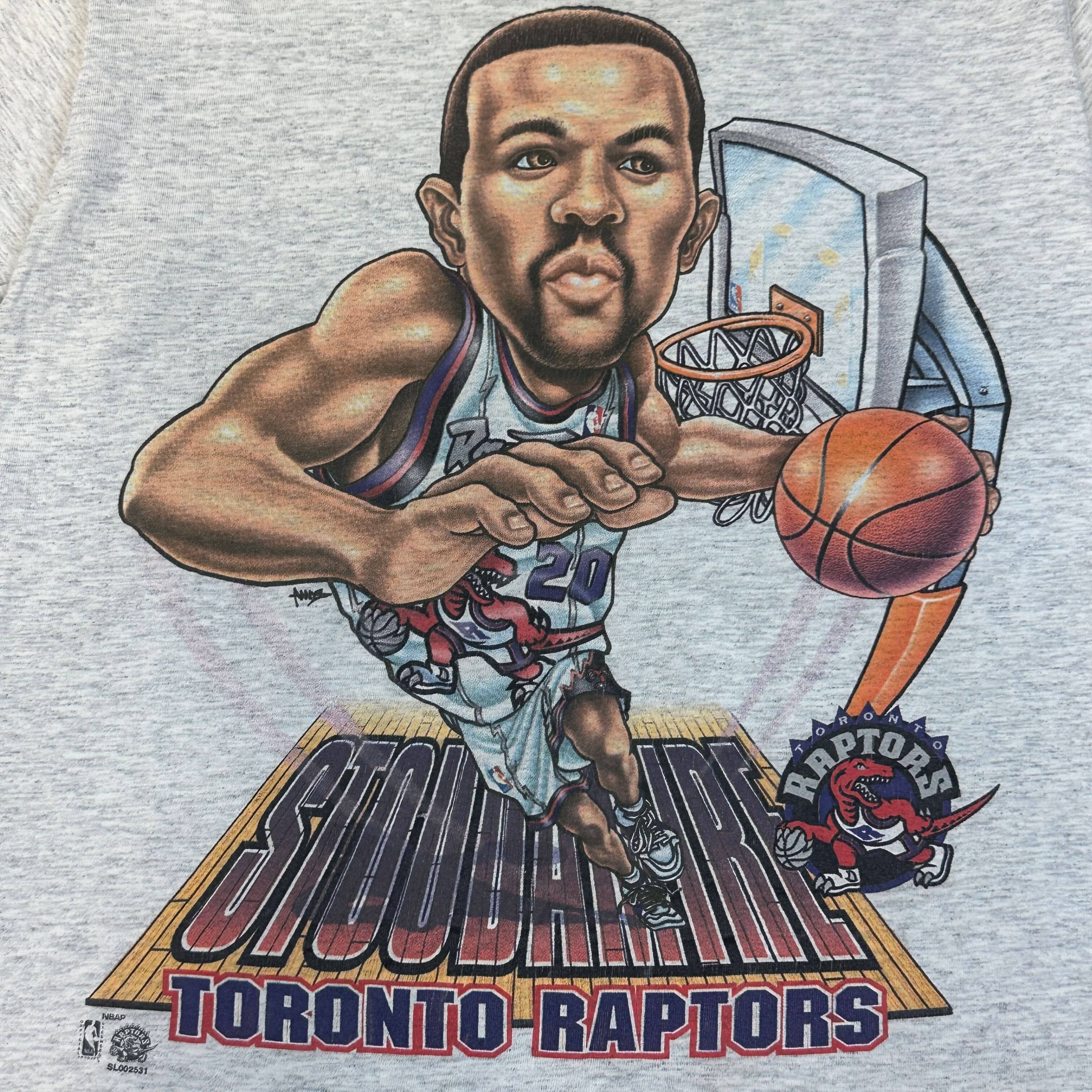 Vintage Salem Damon Stoudamire Toronto Raptors Graphic T-Shirt Size Medium 90s FAIF.CA 