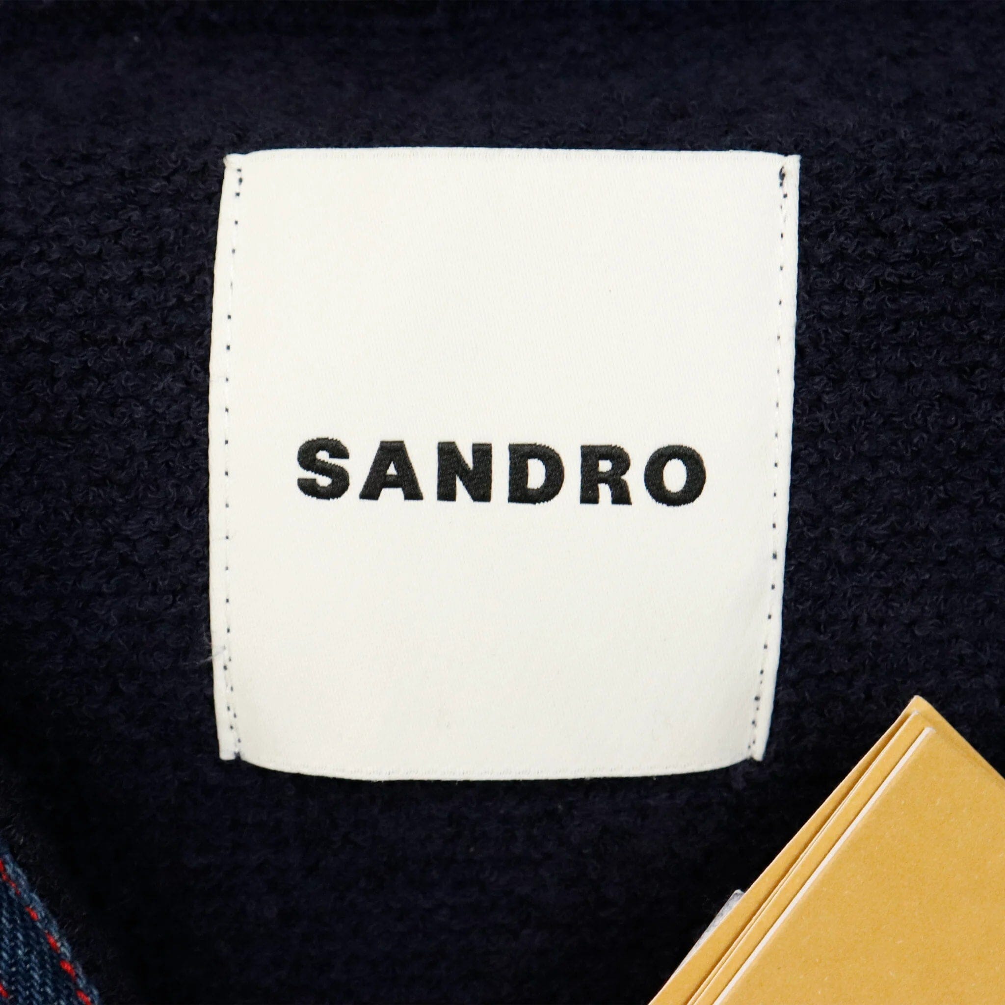 Vintage Sandro Denim Trim Button Up Blazer Jacket Top Size 1 Button-Up Sandro 