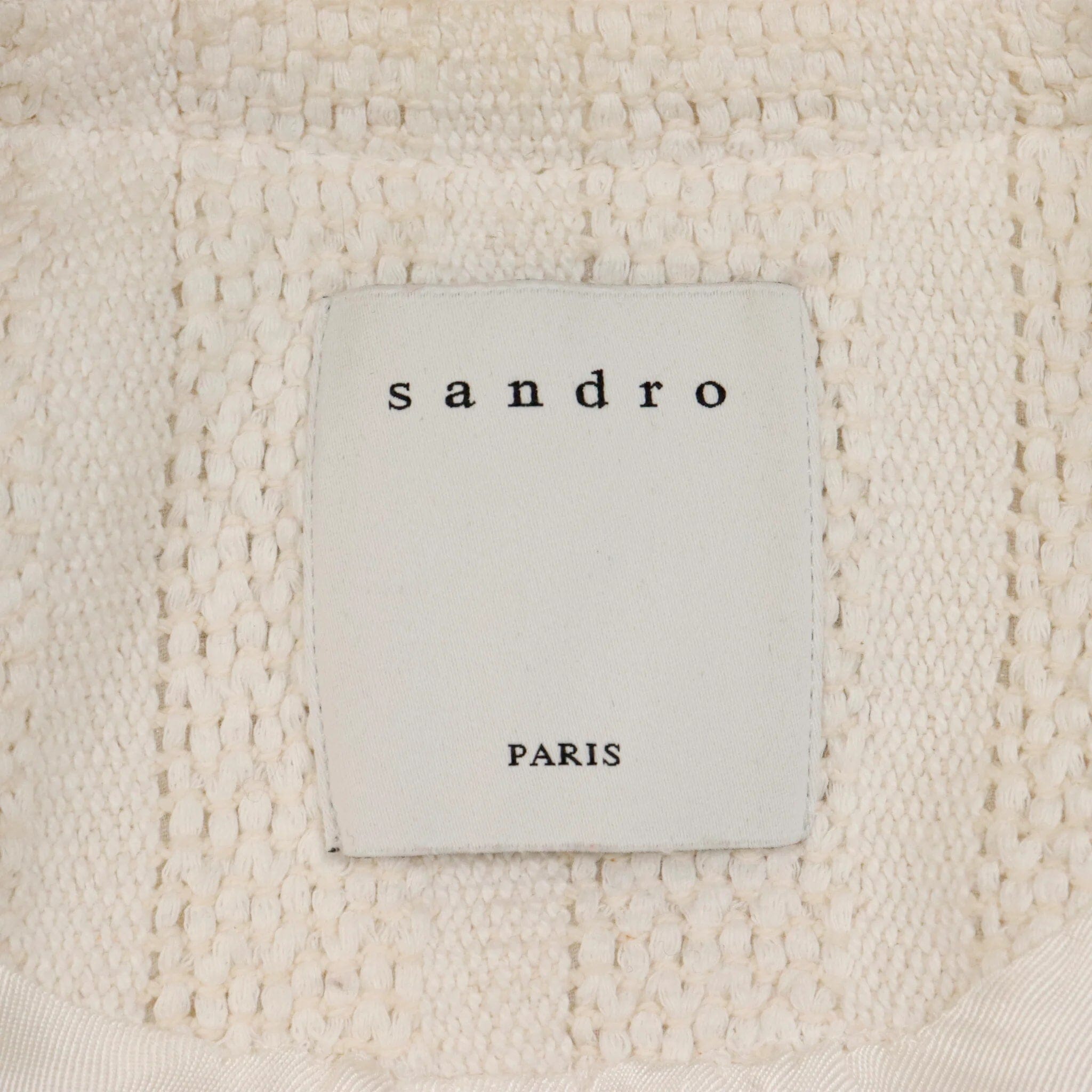 Vintage Sandro Paris White Blazer Gold Details Size 34 Sandro 