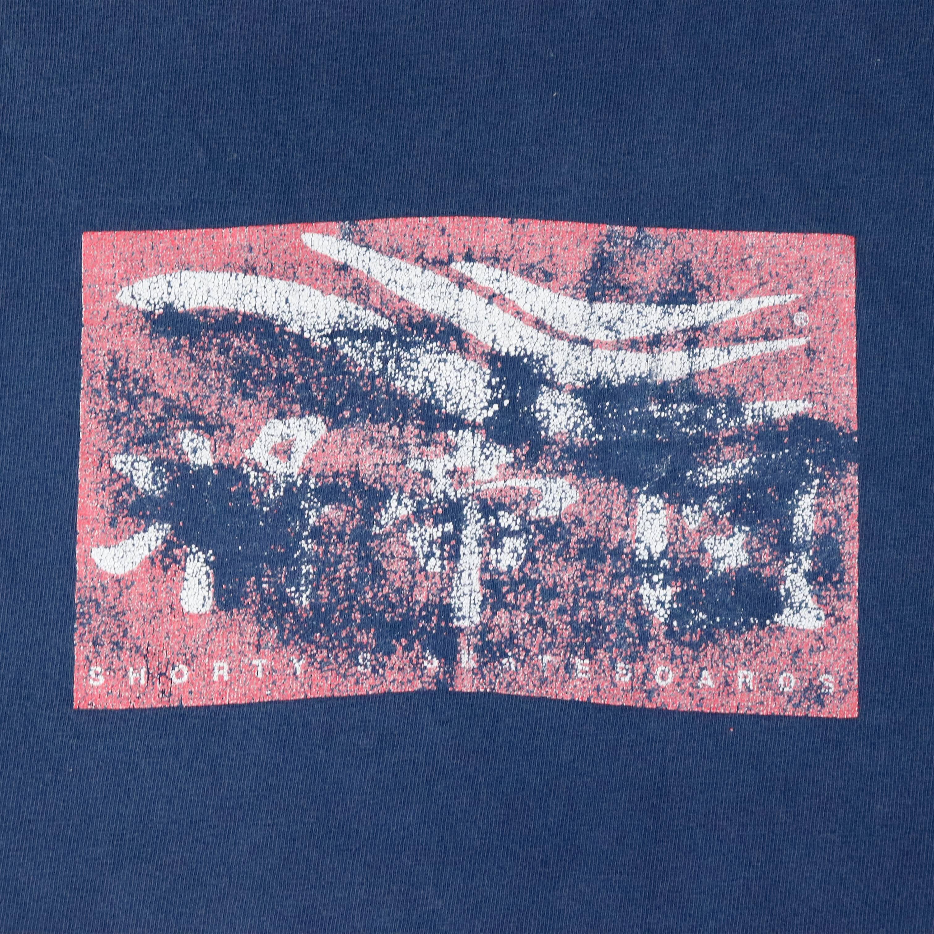 Vintage Shorty SkateBoard Graphic Navy T-Shirt Size N/A FAIF.CA 