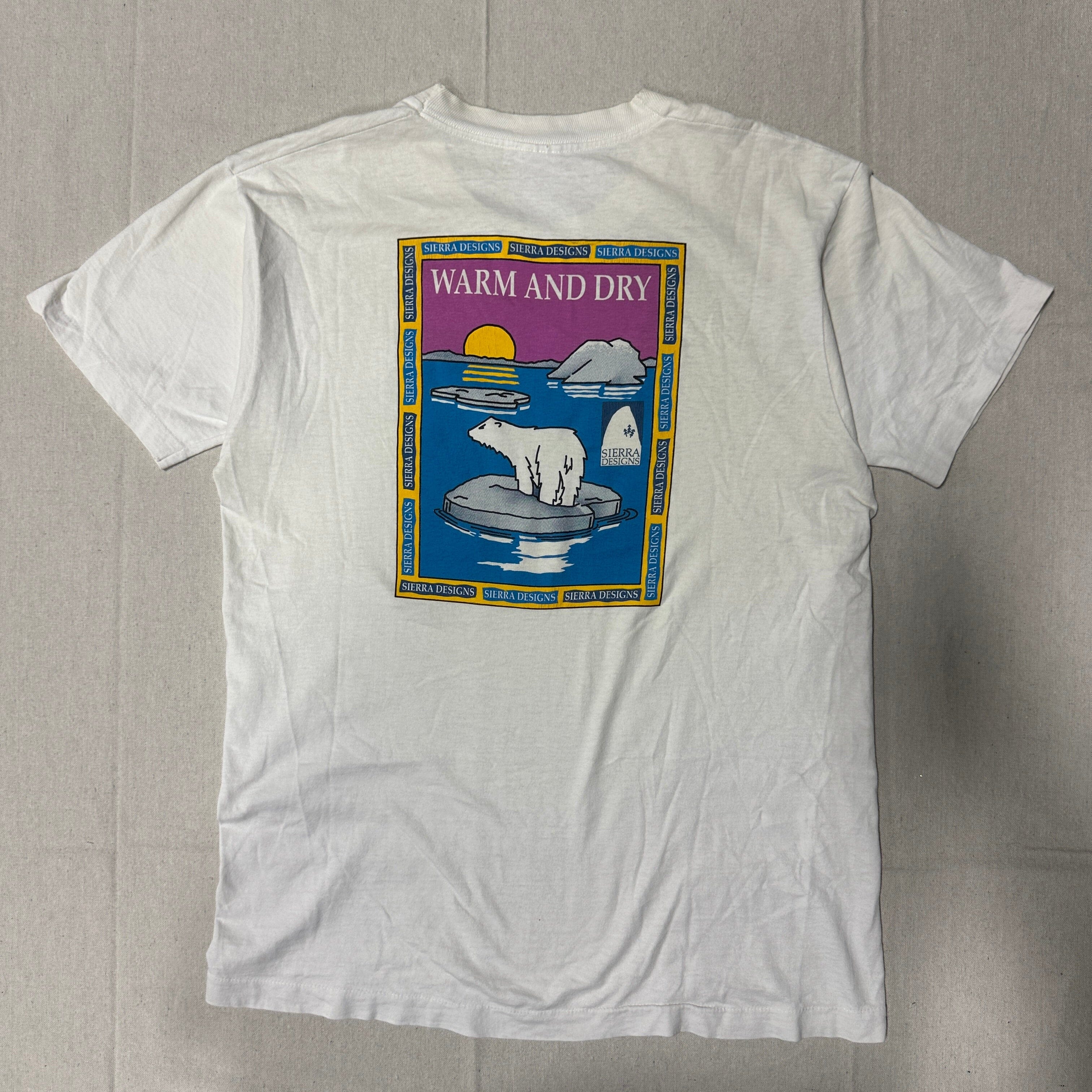 Vintage Sierra Designs Polar Bear Graphic T-Shirt Size Large FAIF.CA 