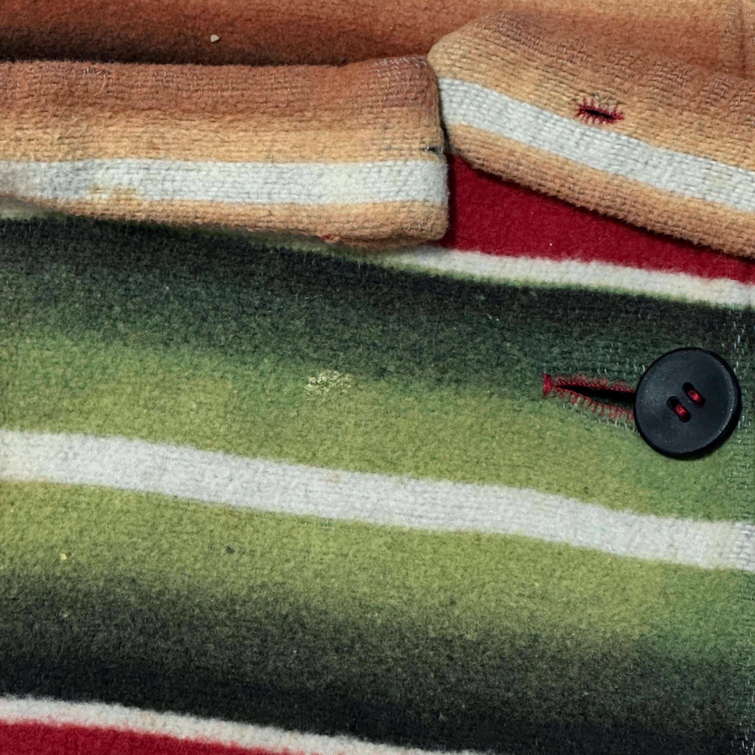 Vintage Southwestern Stripe Home Made 20s 30s Blanket Coat Size M Western Pendleton? FAIF.CA 