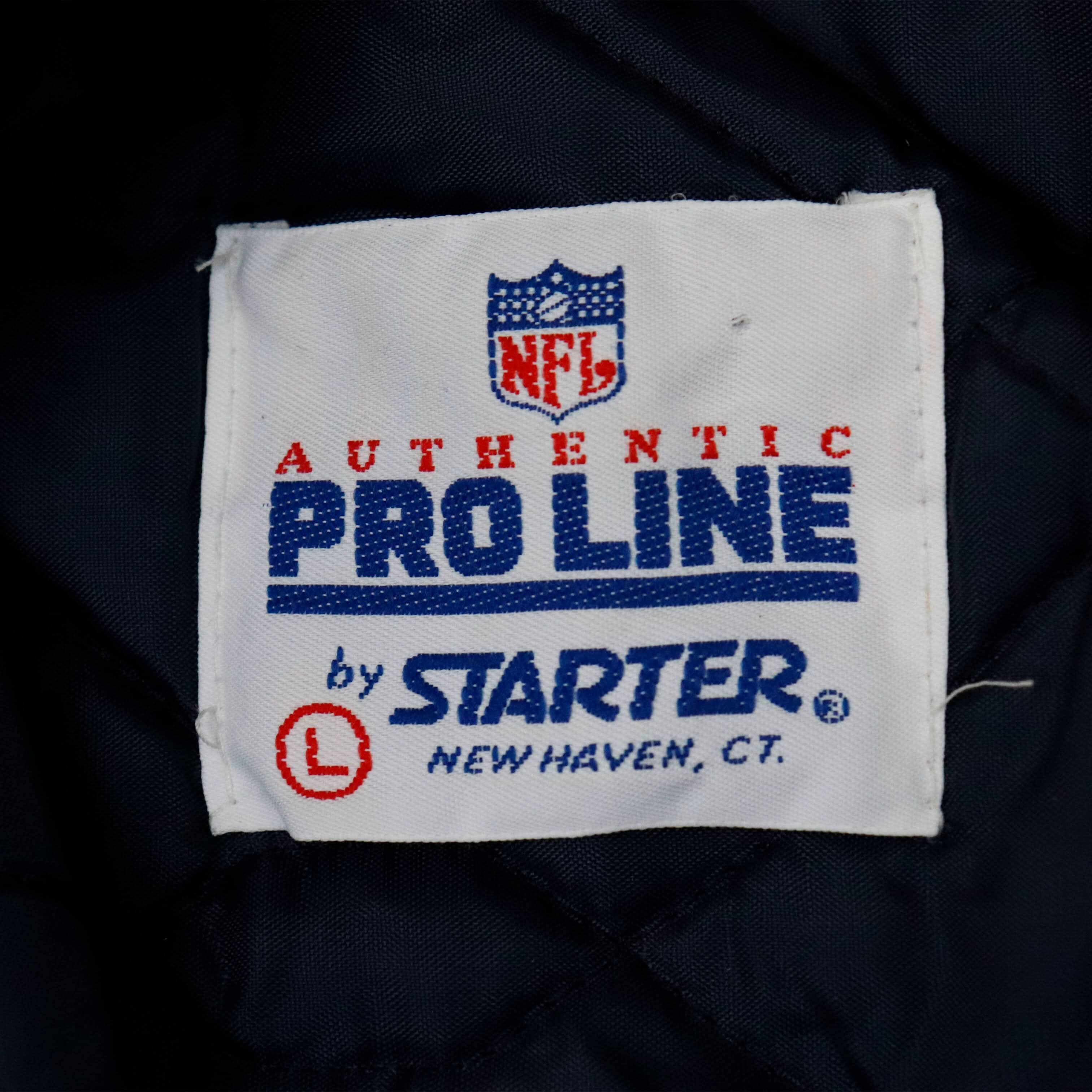 Vintage Starter Chicago Bears Satin Bomber Jacket Size L FAIF.CA 