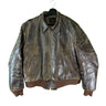 Vintage Steerhide Brown Leather Bomber Jacket 50s Size - M Jacket OTHER 