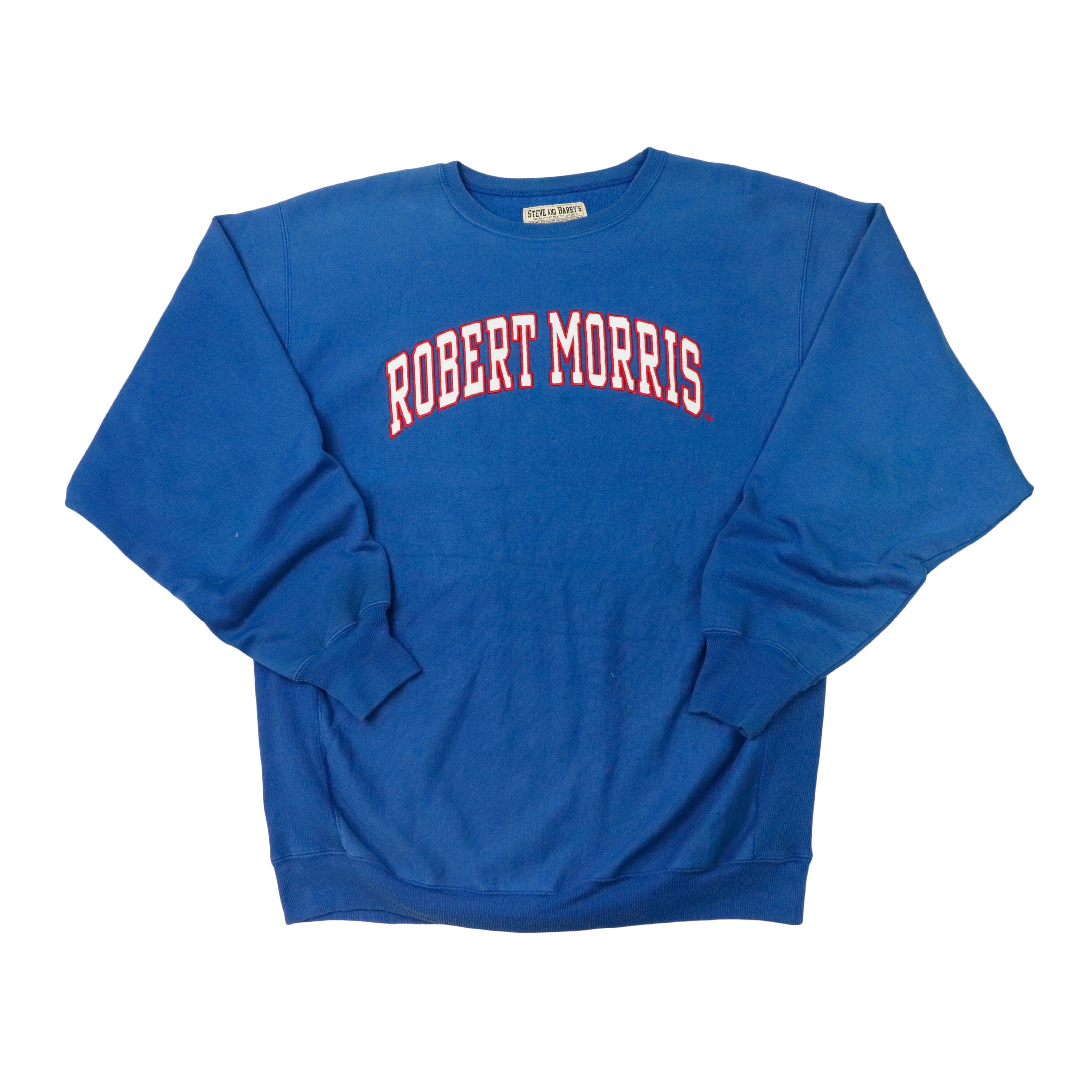 Vintage Steve And Barrys Robert Morris Blue Crewneck Size XL Steve And Barrys 