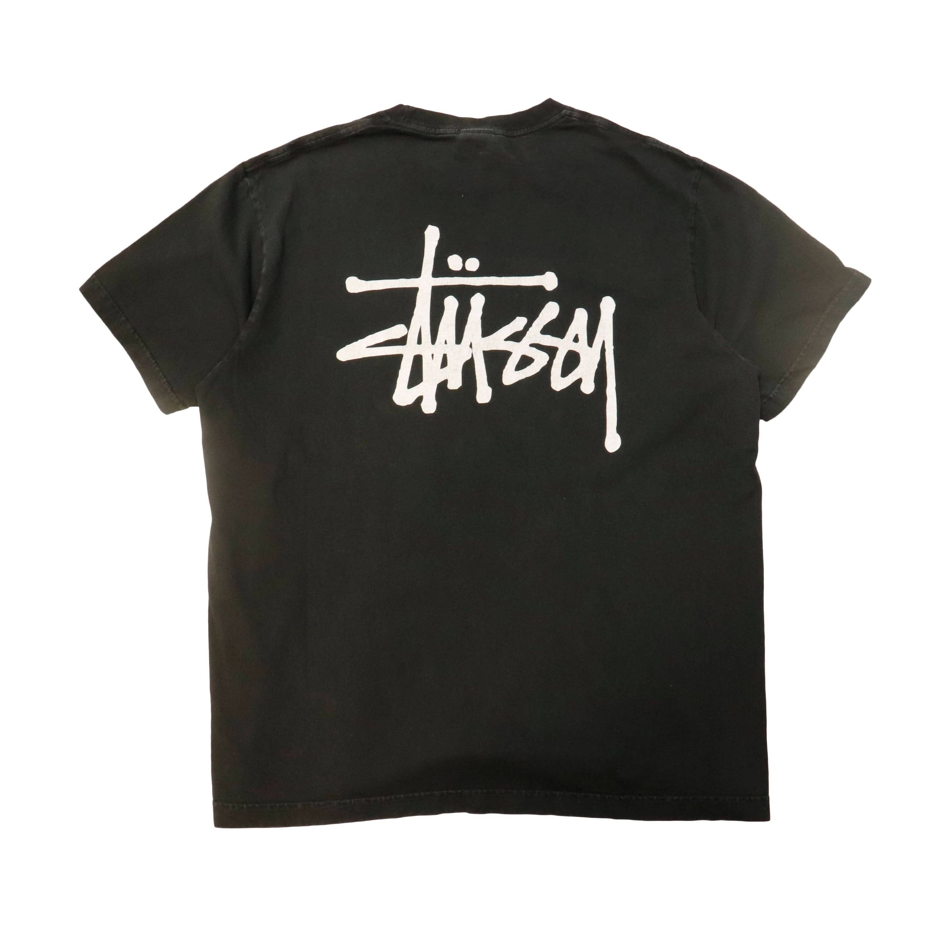 Vintage Stussy Signature Logo T-Shirt Size L FAIF.CA 