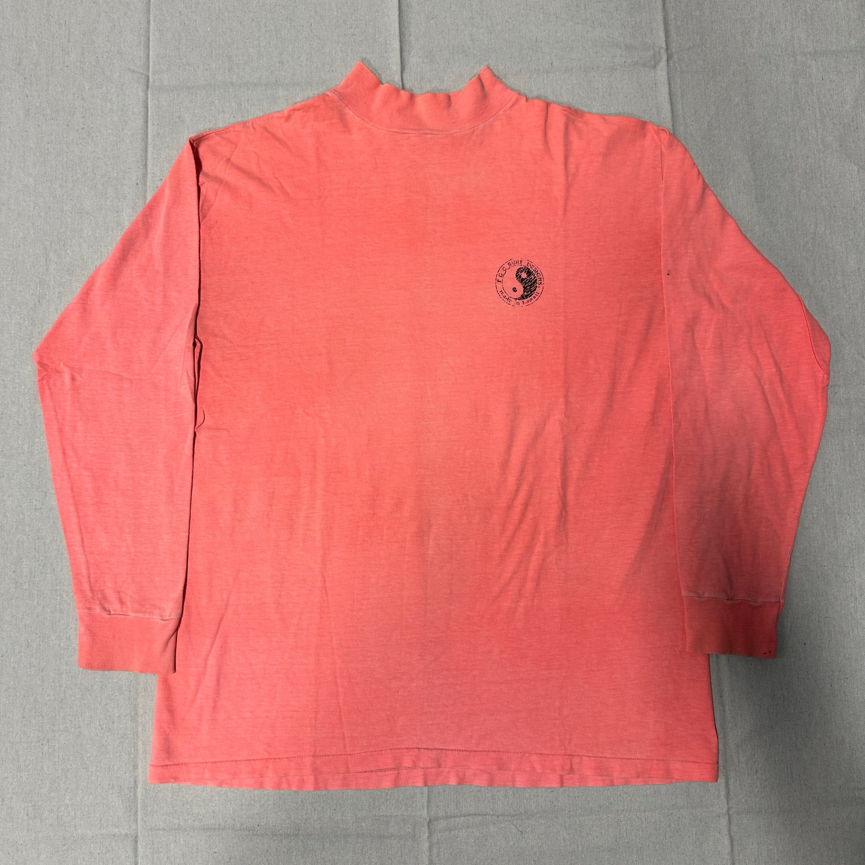 Vintage T&C Surf Designs Yin Yang Graphic Long Sleeve T-Shirt Size XL 80s FAIF.CA 