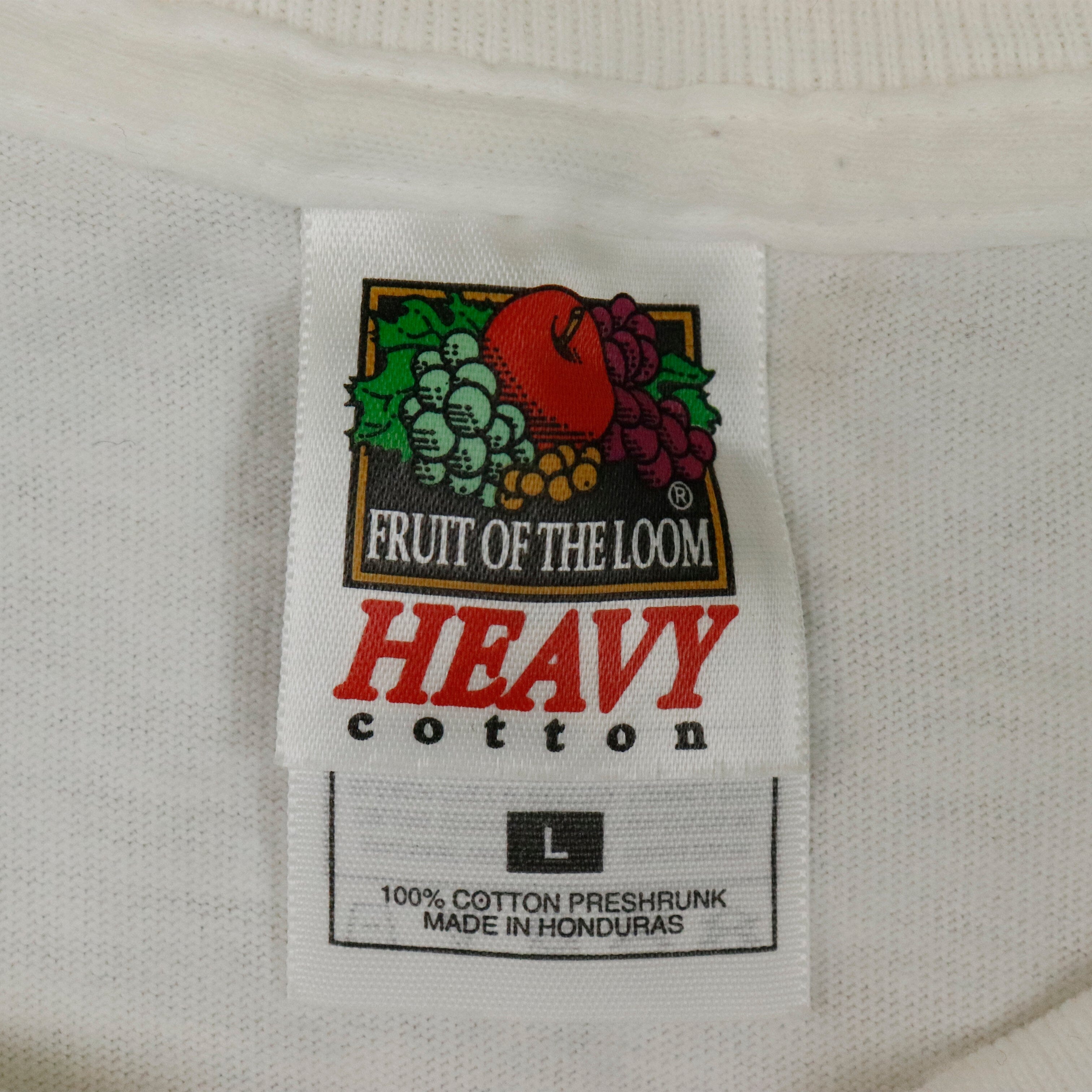 Vintage The Great Food Fast LS White T-Shirt Size L Fruit of the Loom 