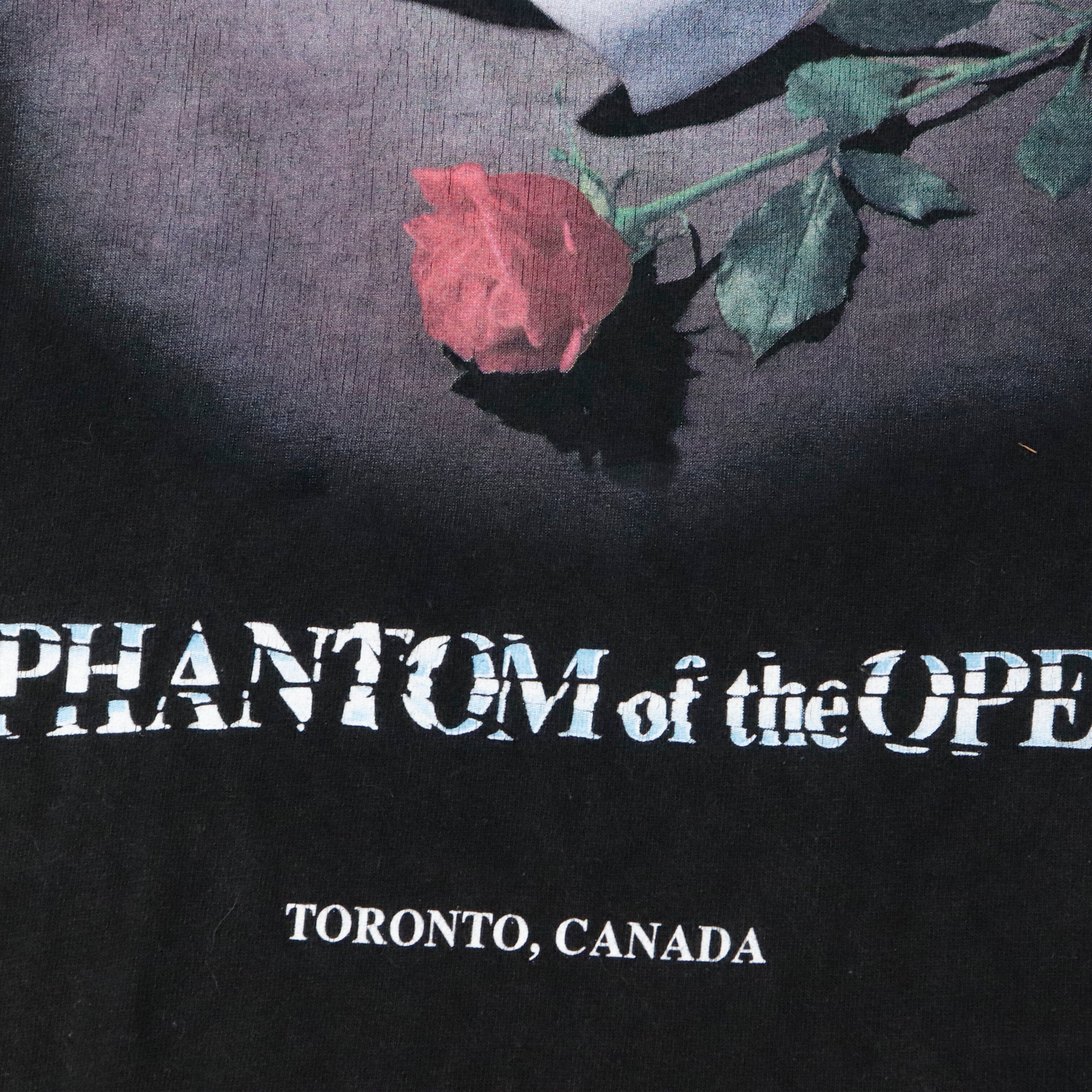 Vintage The Phantom Of The Opera Black T-Shirt Size N/A Other 