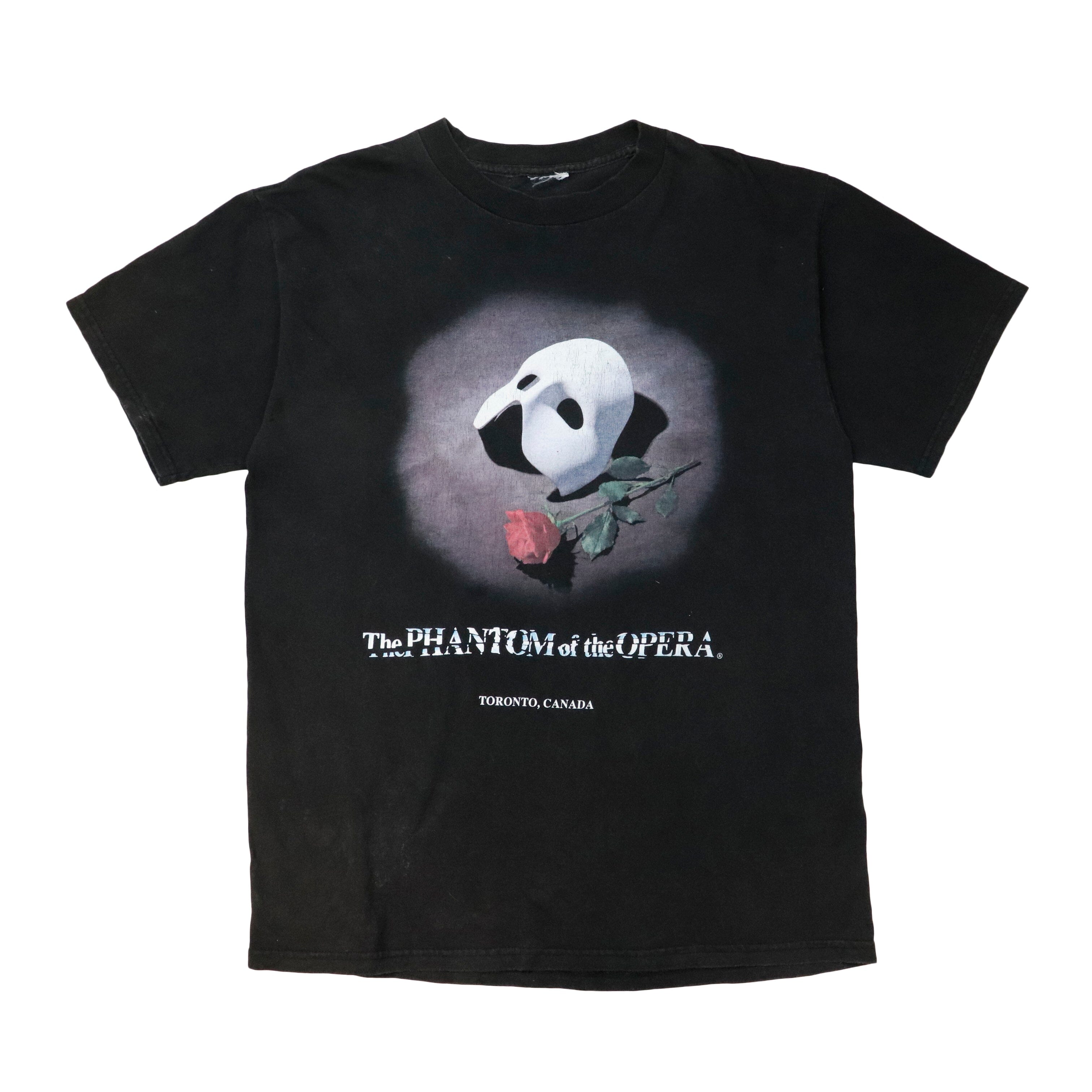 Vintage The Phantom Of The Opera Black T-Shirt Size N/A Other 