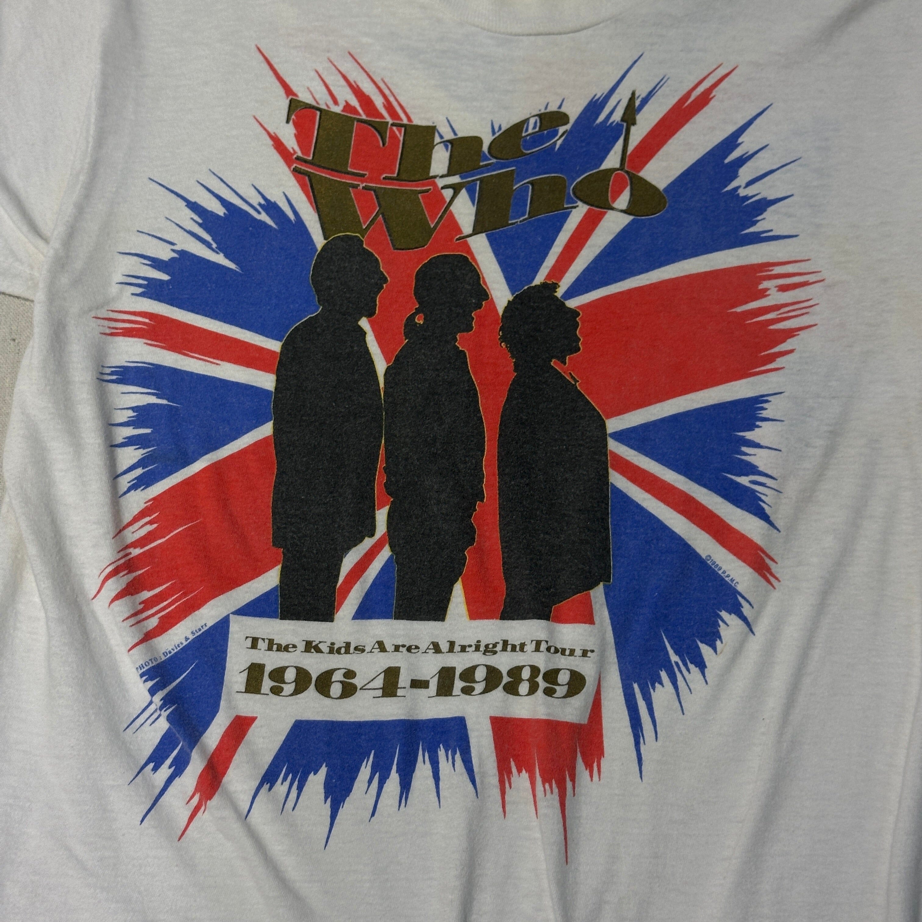 Vintage The Who 1989 Kids Are Alright Tour Graphic T-Shirt Size L FAIF.CA 