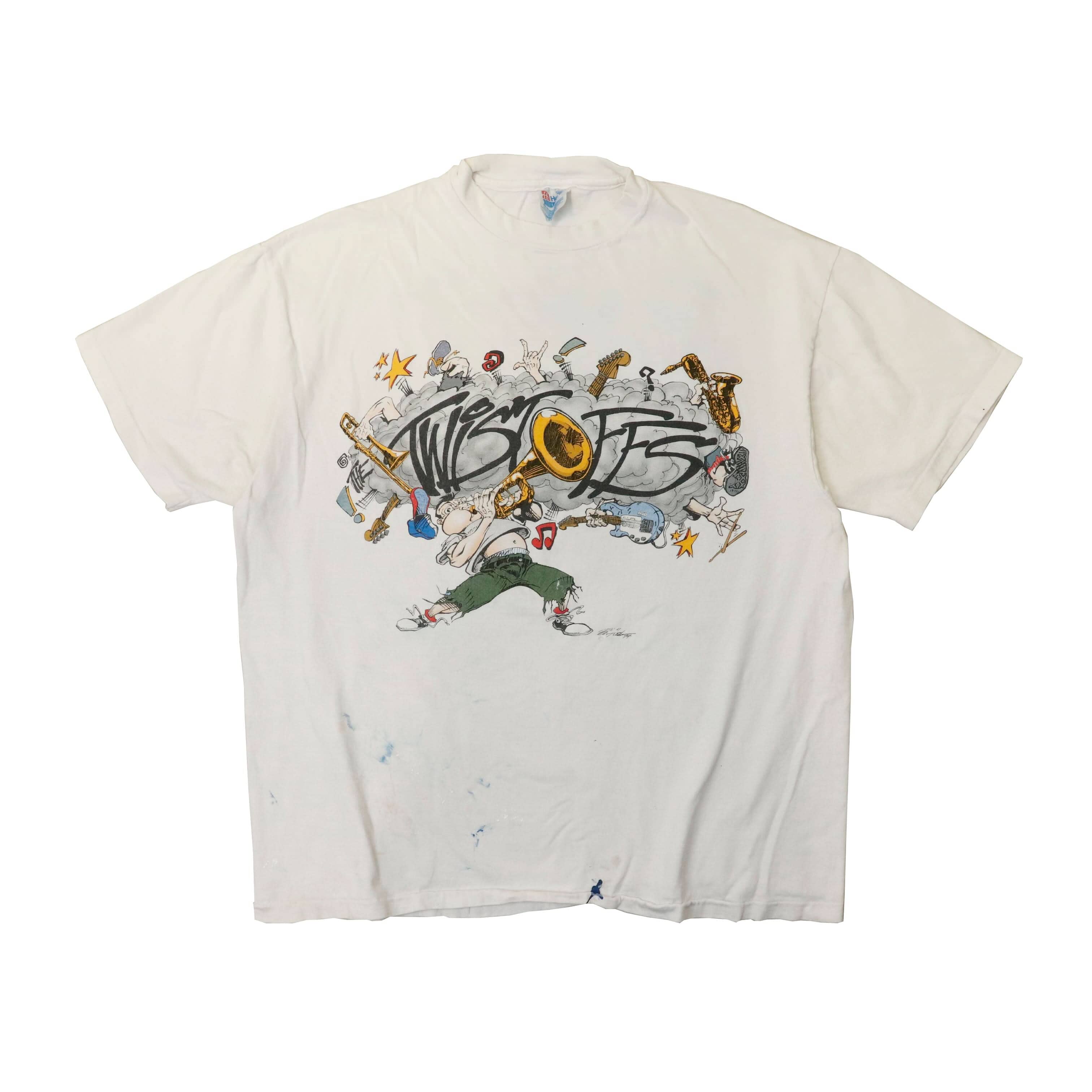 Vintage Twist Offs SKA Cartoon Graphic T-Shirt Size XL 90s RARE Punk FAIF.CA 